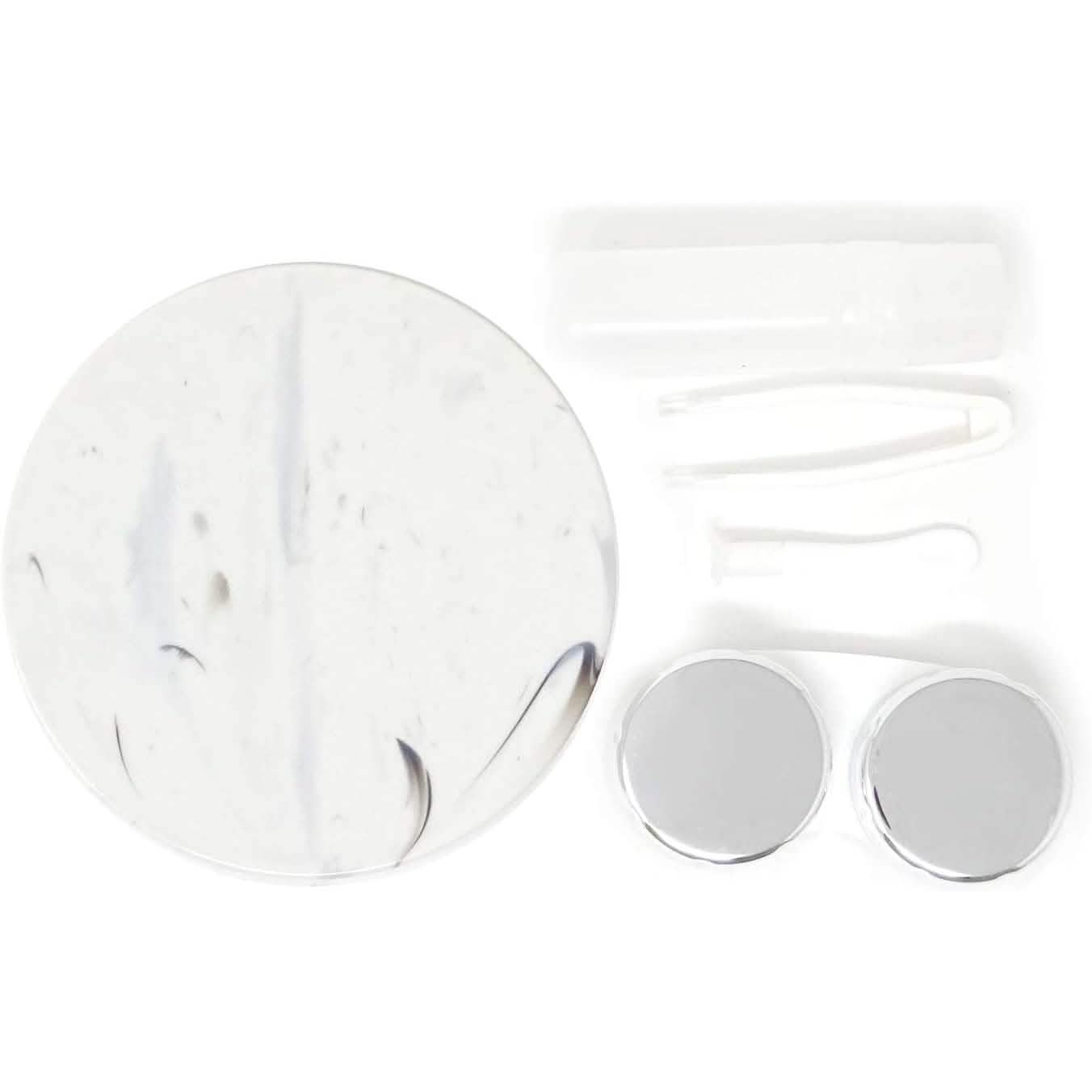 Honbay Fashion Marble Contact Lens Case with Mirror