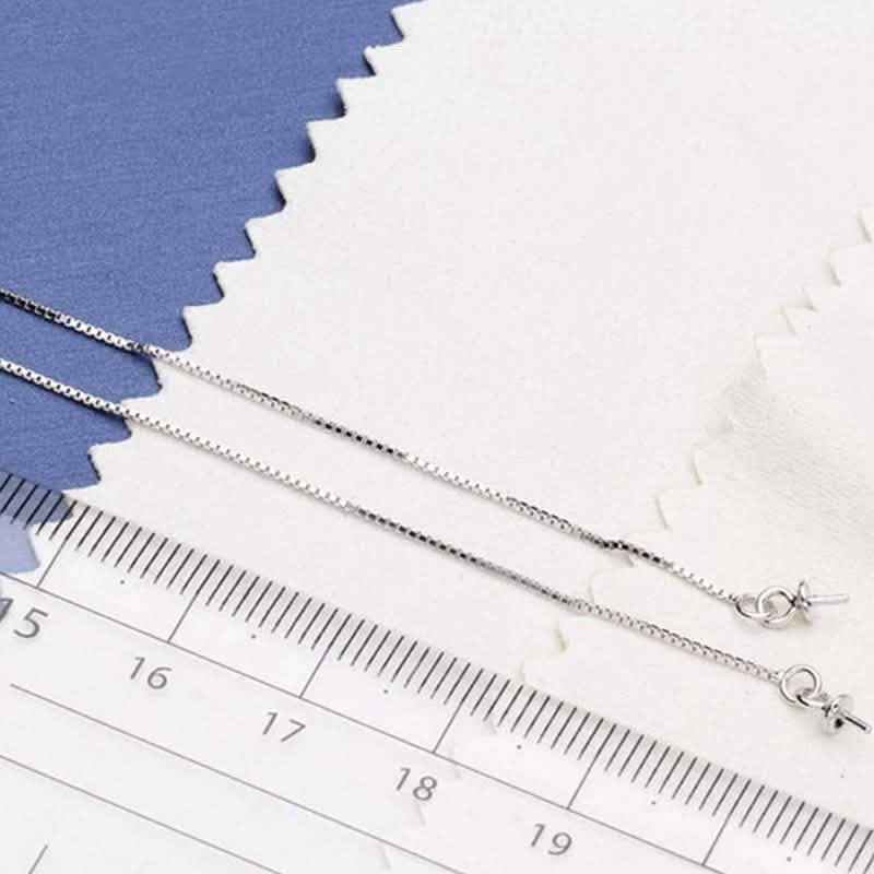 Hongye Big Natural Pearls Ear Line Super Long 925 Silver Drop Earrings