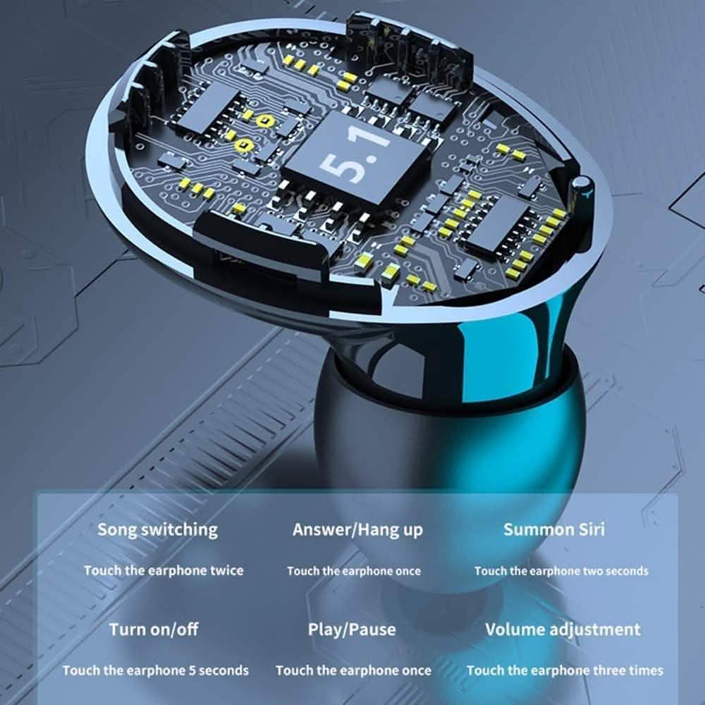 Hornorm Bluetooth 5.1 Earphones Auto Pairing Bluetooth Headphones