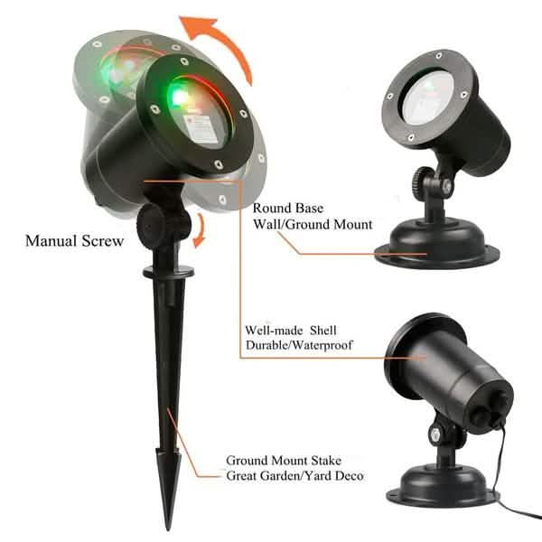 Hot Outdoor Indoor Waterproof Green & Red Laser Projector Light