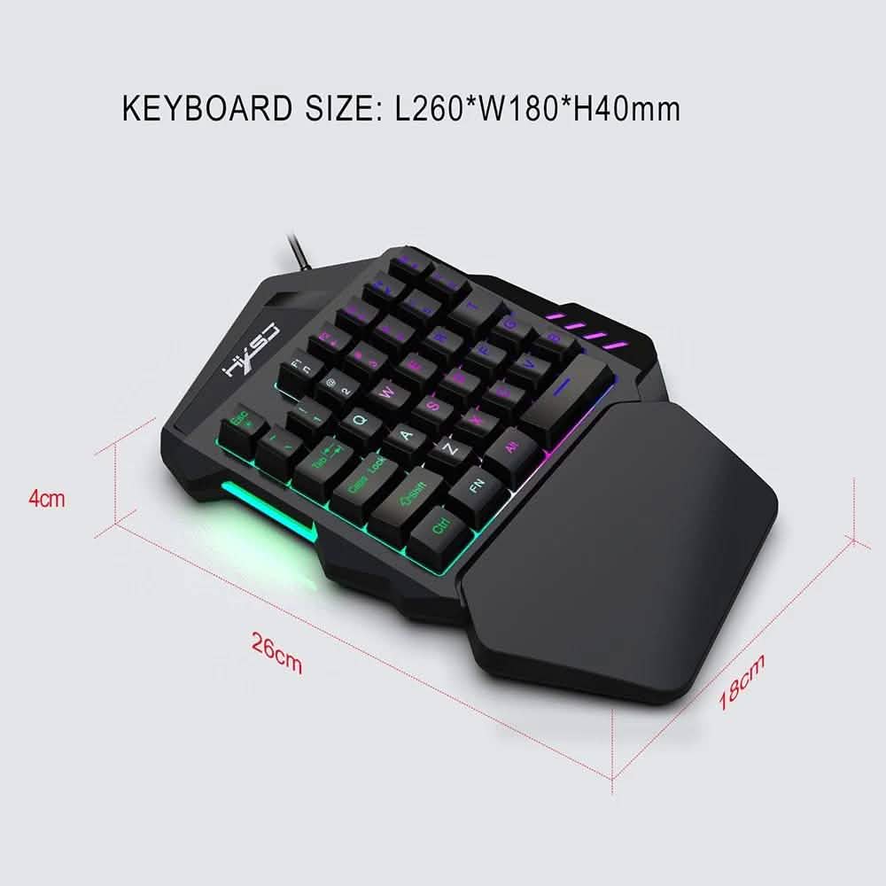HXSJ J50 One-Handed Gaming Keyboard Mouse Combo