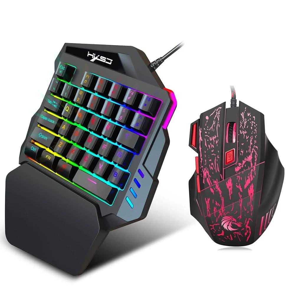 HXSJ J50 One-Handed Gaming Keyboard Mouse Combo