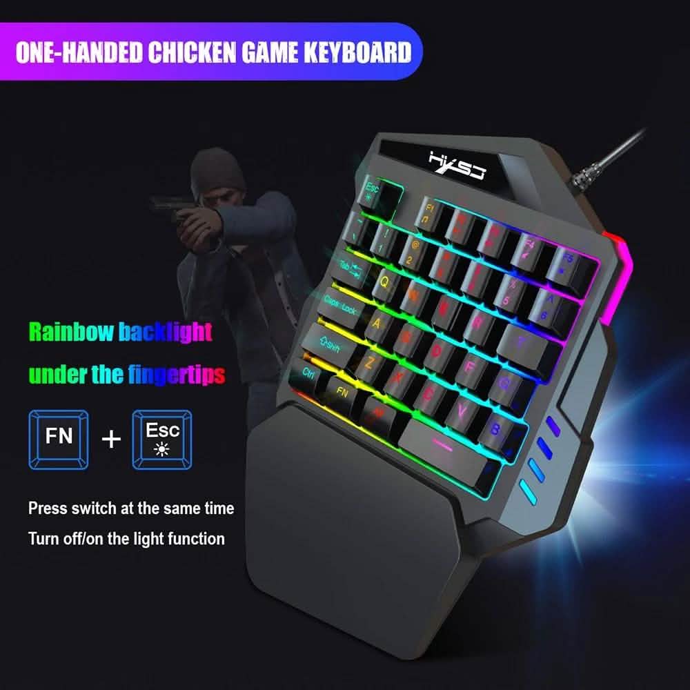 HXSJ J50 One-Handed Gaming Keyboard Mouse Combo