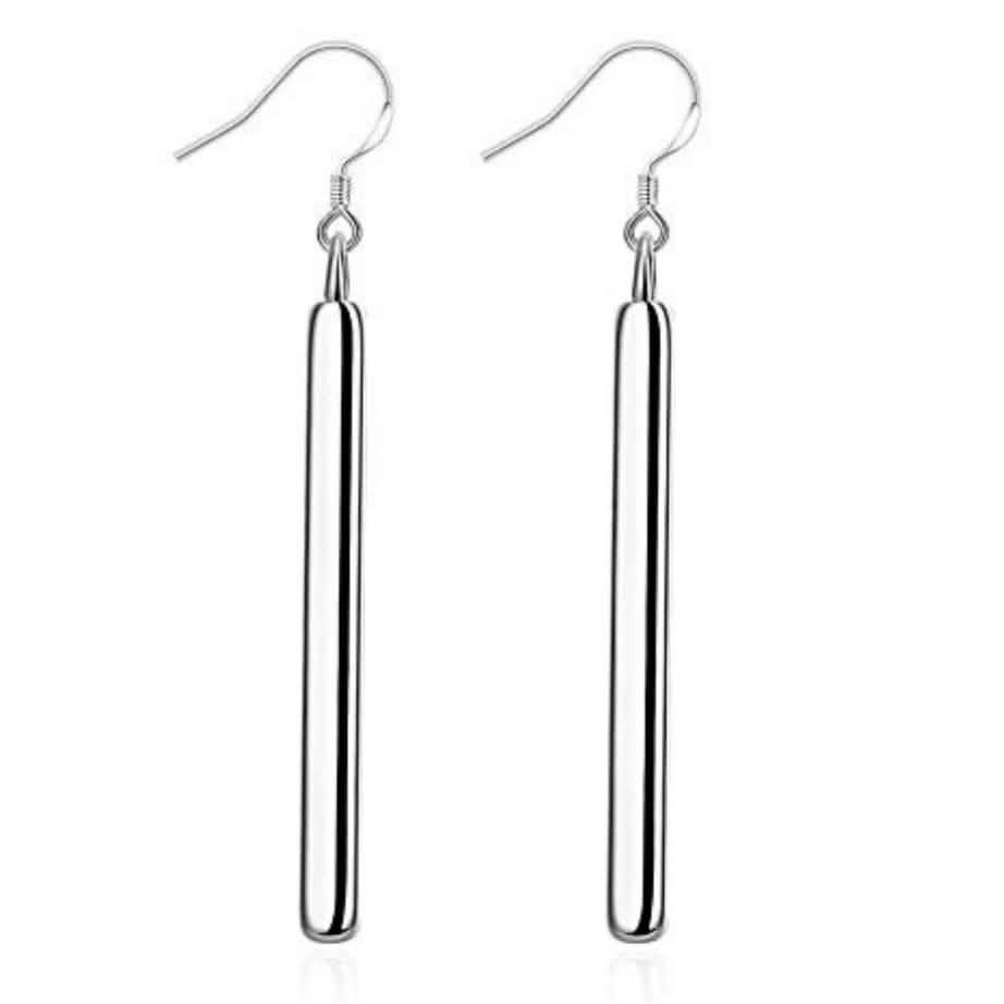 Hypoallergenic Sterling Silver Bar Hook Earrings