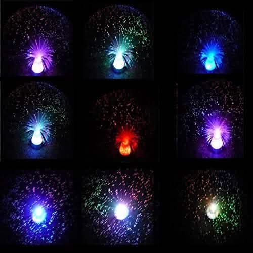 Ice Fiber Optic Light with Color-changing Crystal Base