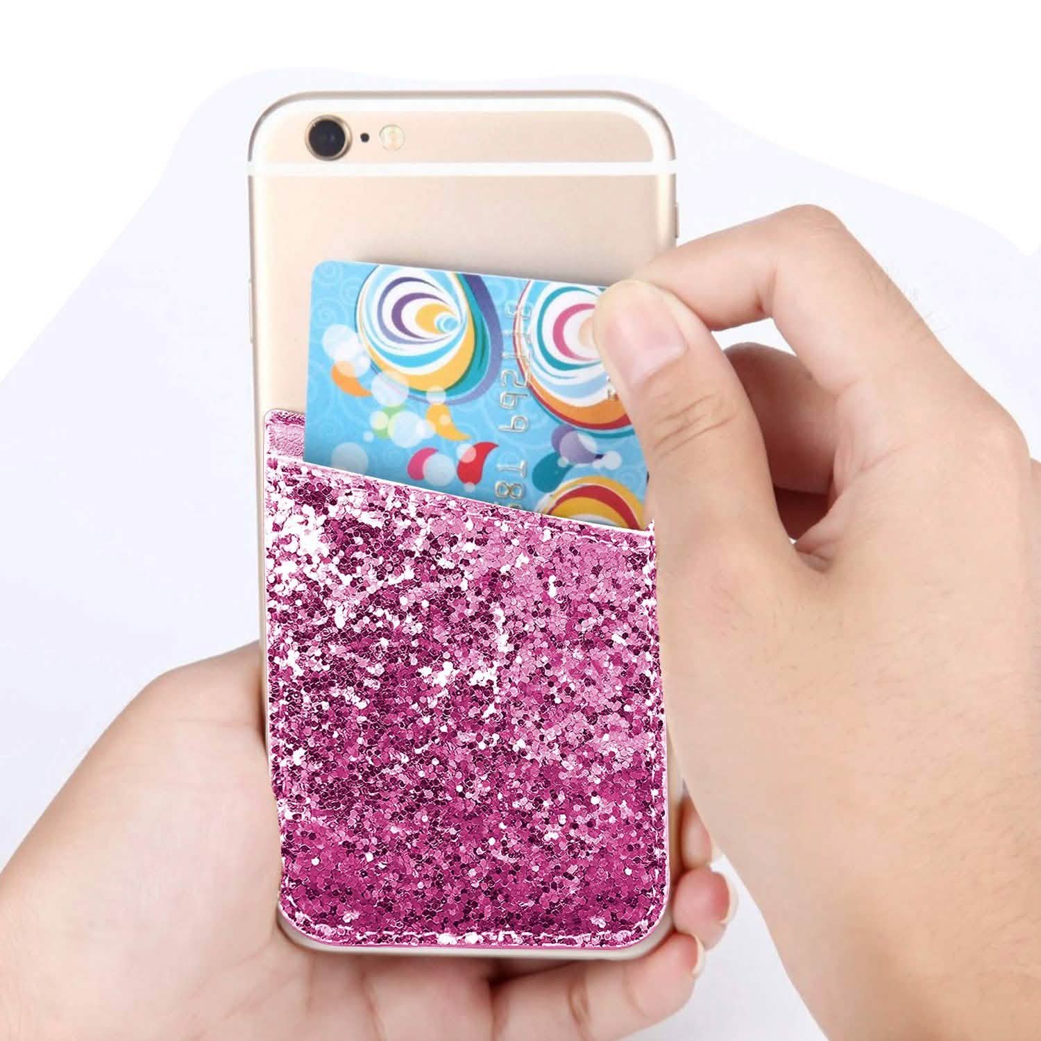 iFab Stick-On ID, Credit Card Wallet Phone Case for iPhone, Android Smartphones