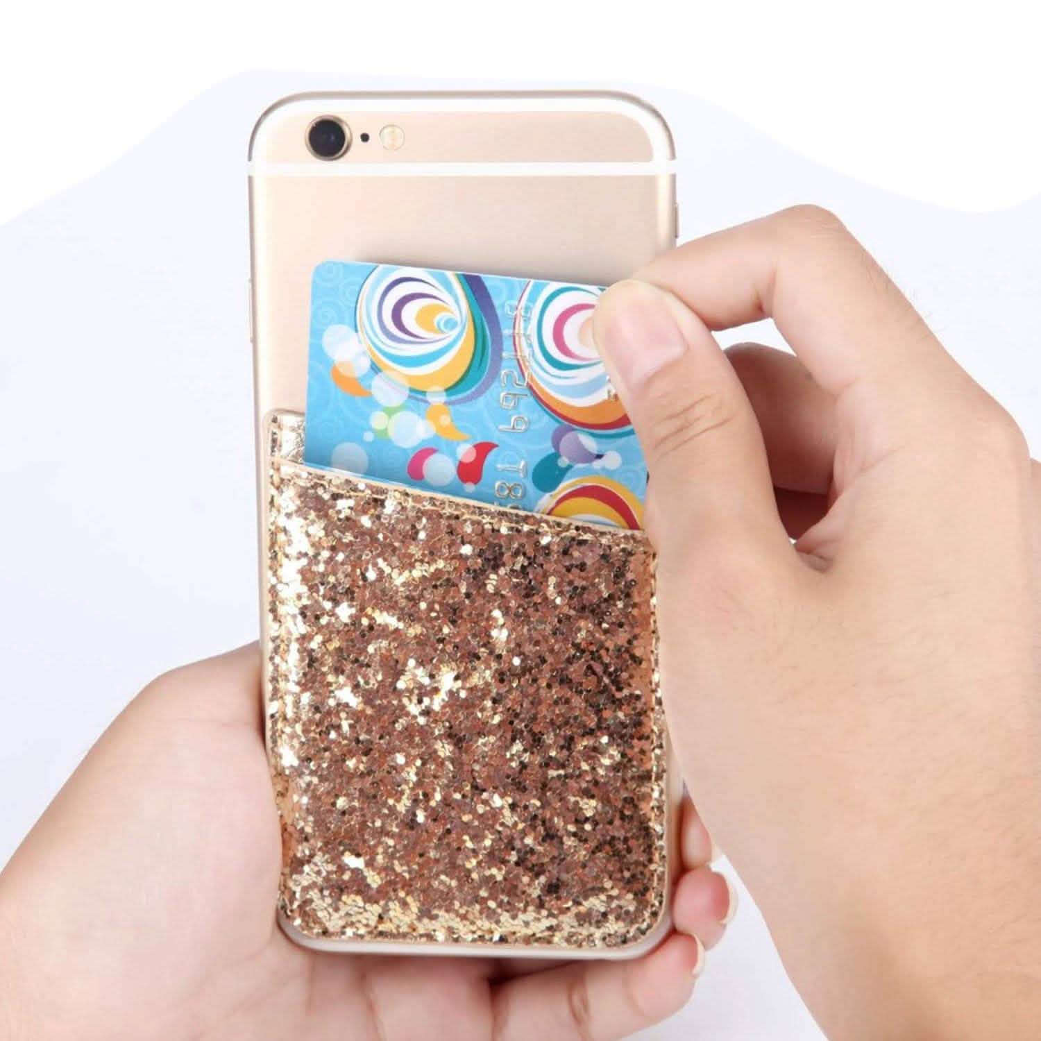 iFab Stick-On ID, Credit Card Wallet Phone Case for iPhone, Android Smartphones