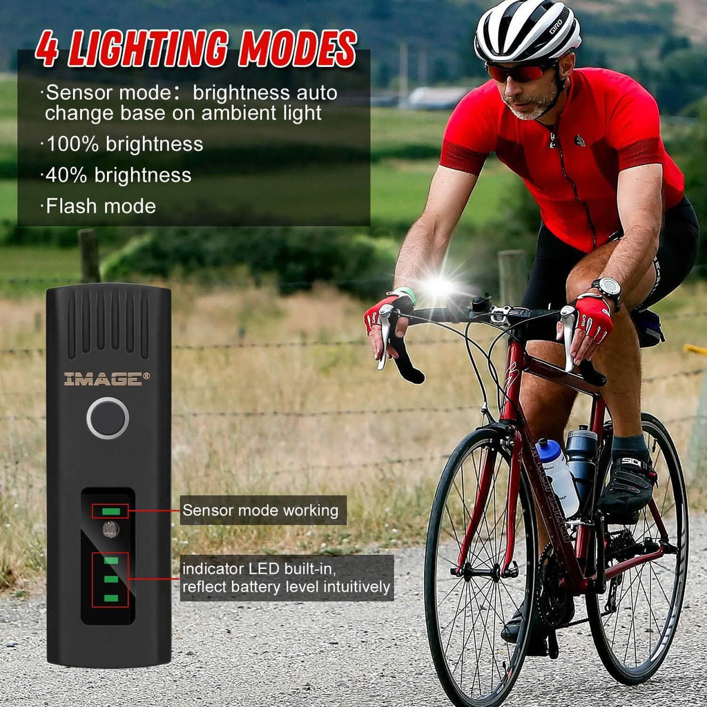 IMAGE Bike Bicycle Light Set with LED Headlights and Rear Lights