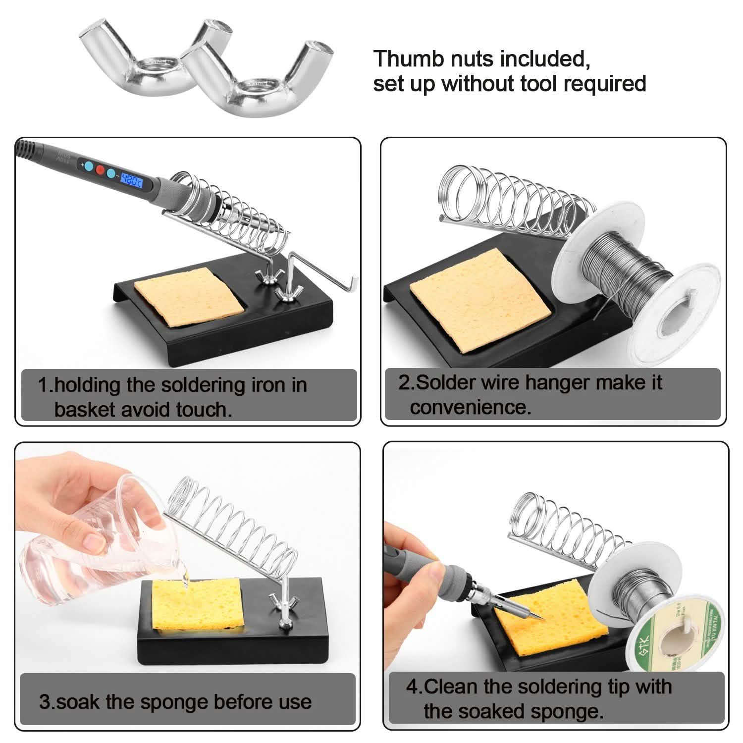 Image Digital-Controlled Thermostatic Soldering Iron with LCD Screen Display