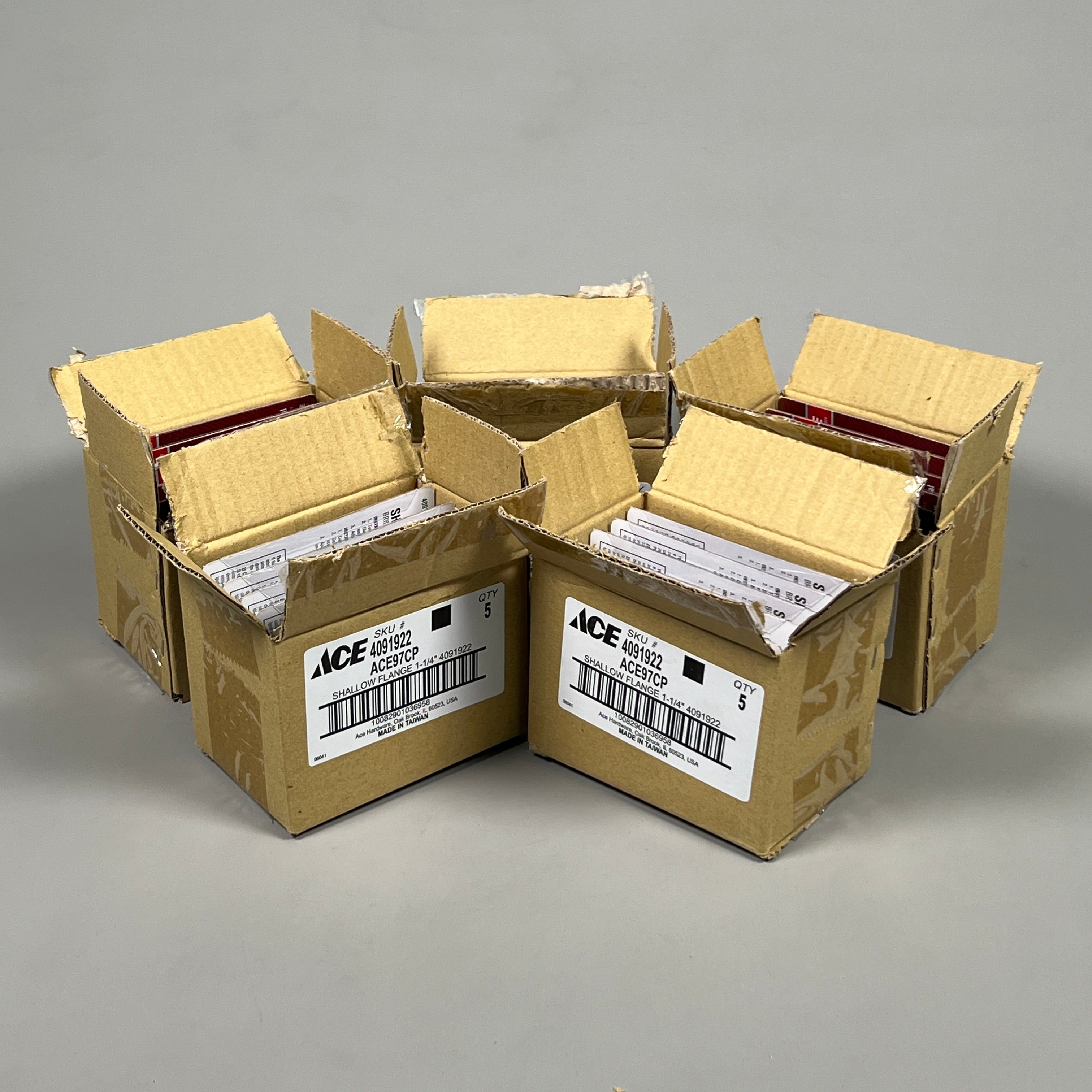 ACE 25-PACK of 1-1/4 in. Metal Shallow Flange Metal Chrome (New)