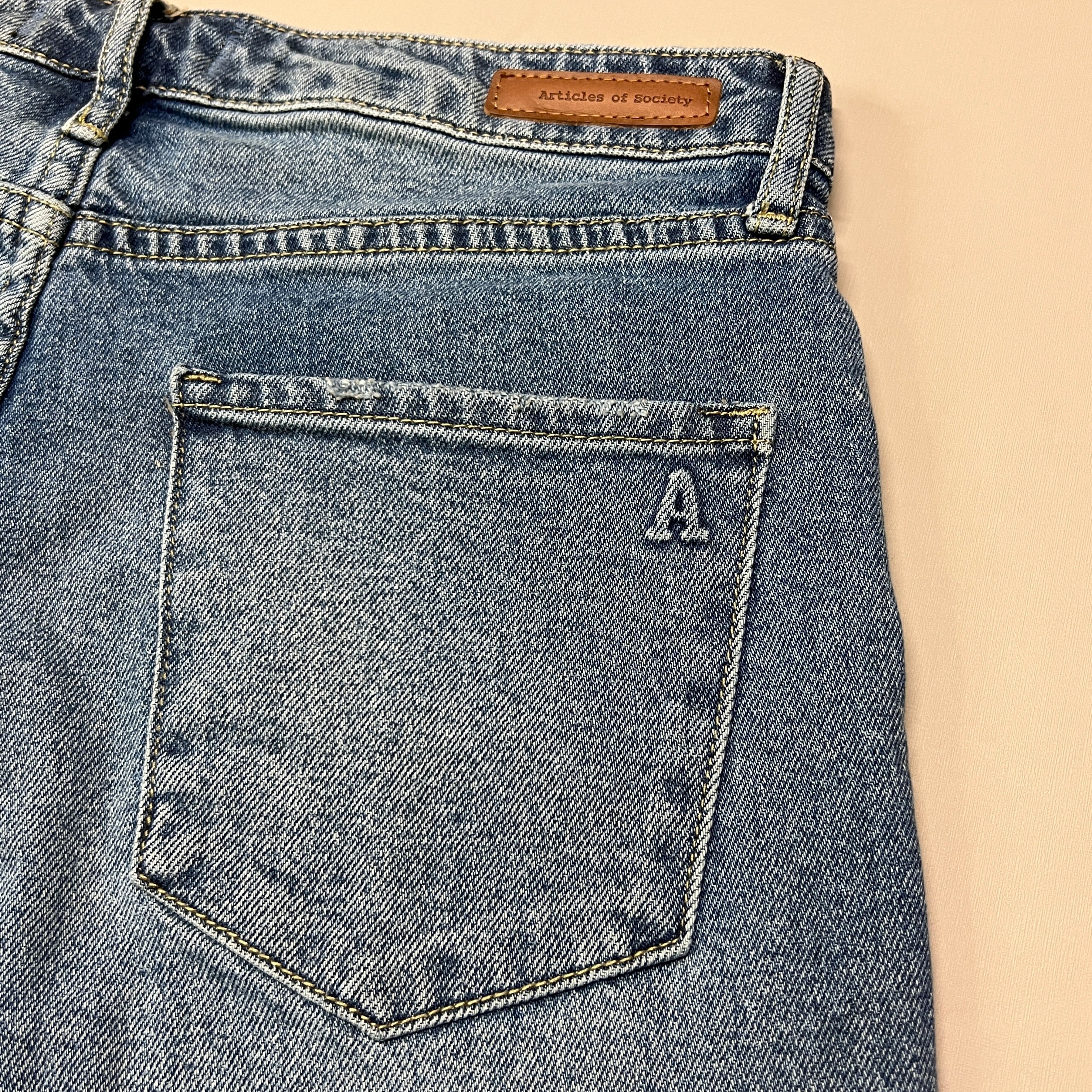 ARTICLES OF SOCIETY OMAO High Rise Denim Jeans Women's Sz 28 Blue 4009TQ3-716 (New)