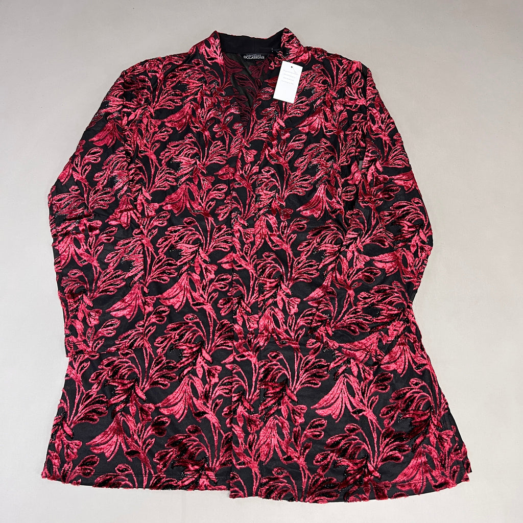 SUSAN GRAVER Knit Cardigan & Tank Set Women's Sz S Red / Black A384258E97625 (New)
