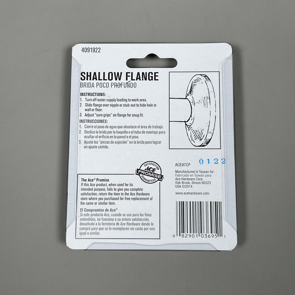 ACE 25-PACK of 1-1/4 in. Metal Shallow Flange Metal Chrome (New)