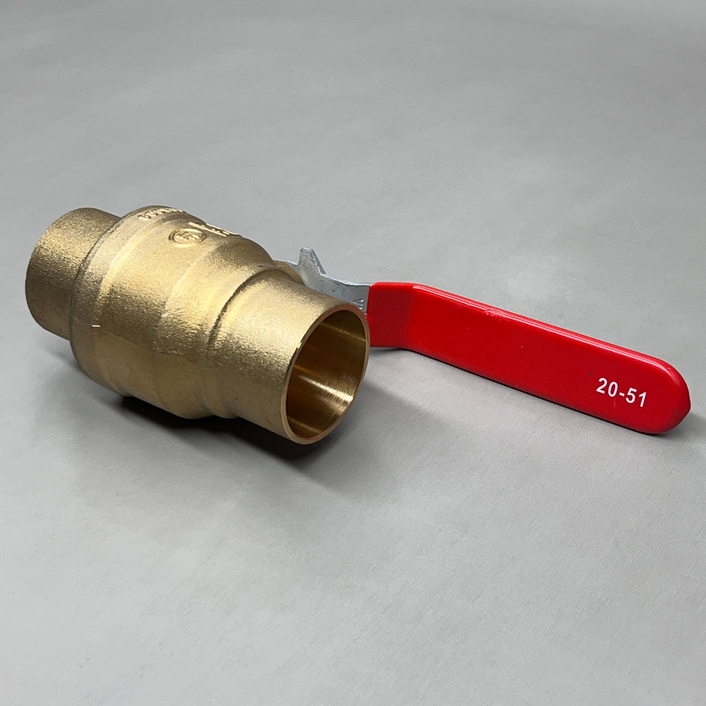 RED-WHITE VALVE Brass Ball Valve 1-1/2" 1.8 lb 5595AB (New)