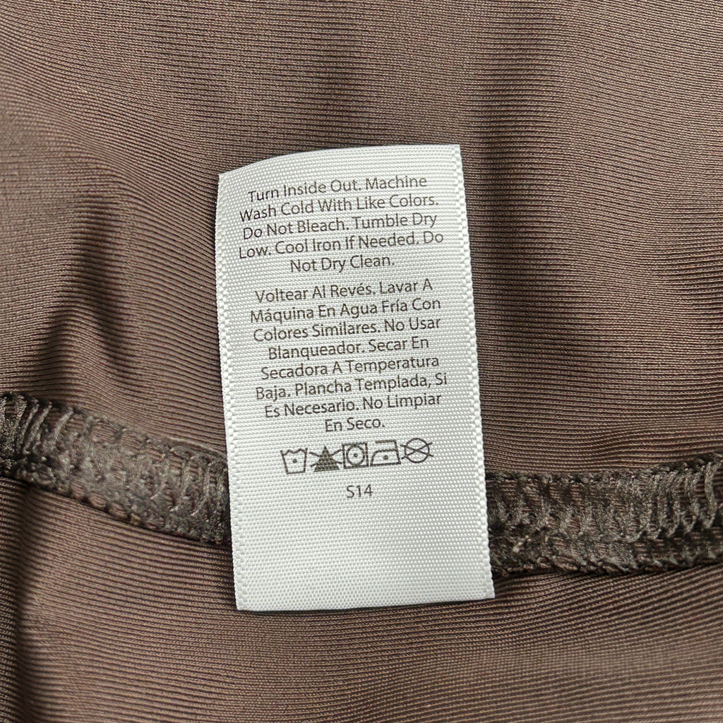 TIME AND TRU Women's Faux Leather Leggings Sz L 12-14 Brown (New)