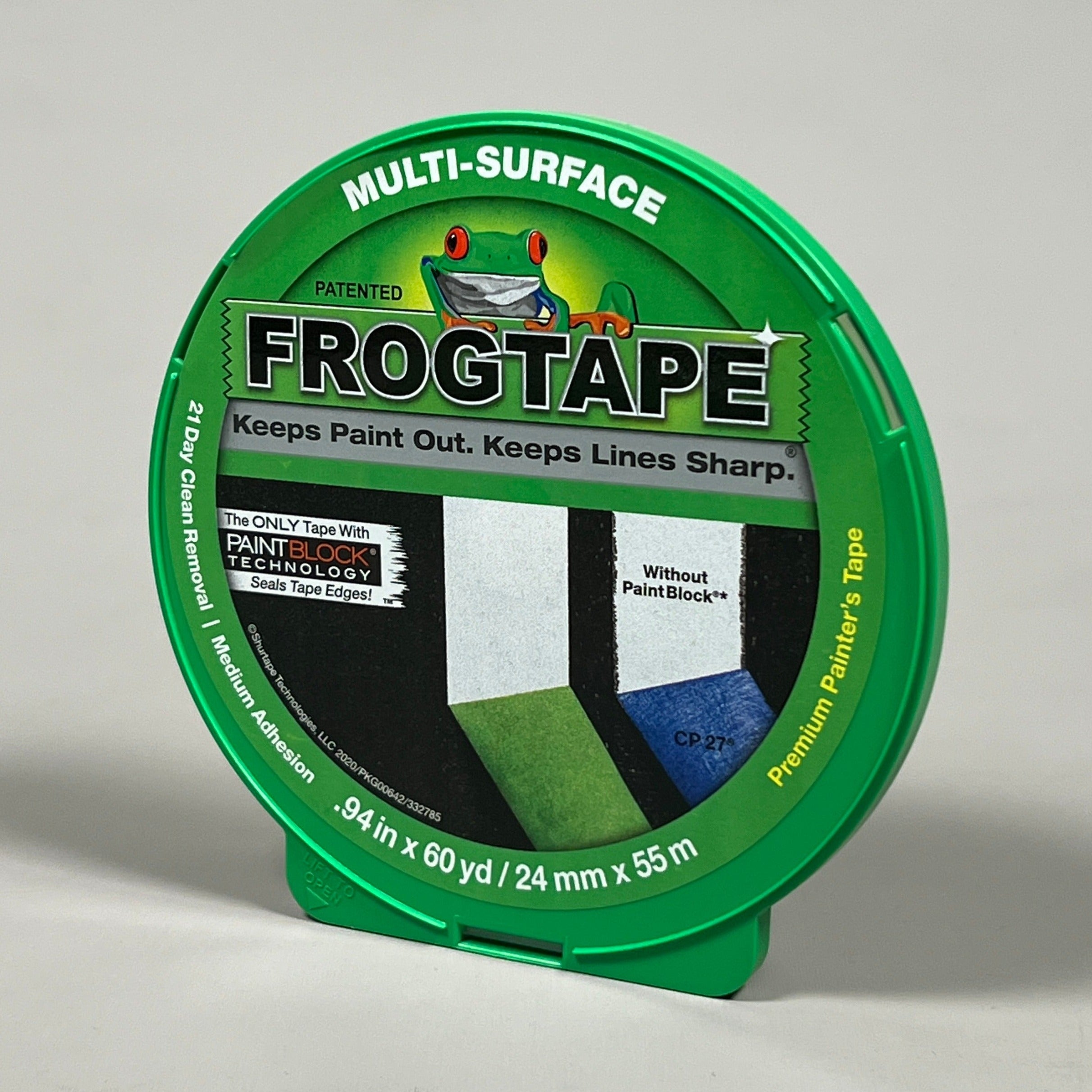 2-PK SHURTAPE FROGTAPE Multi-Surface Masking Tape Green 0.94 in x 60 yd 332785 (New)