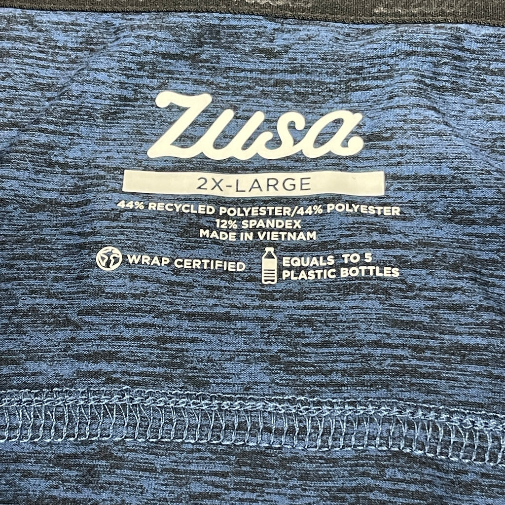 ZUSA Pull Over Shirt Long Sleeve Brisk Quarter Zip Men's Sz 2XL Navy Heather (New)