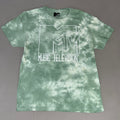 MTV Mint and White Tie-Dye Short Sleeve T-Shirt Women's Sz L 86947(New)
