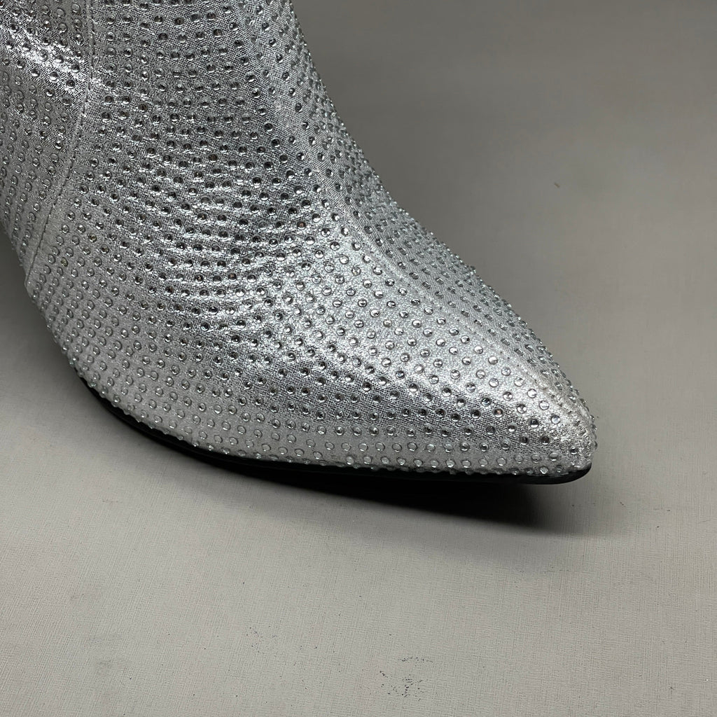 MIA Mackynzie Silver Stone Tall Heeled Boots Sz 6M Q100302