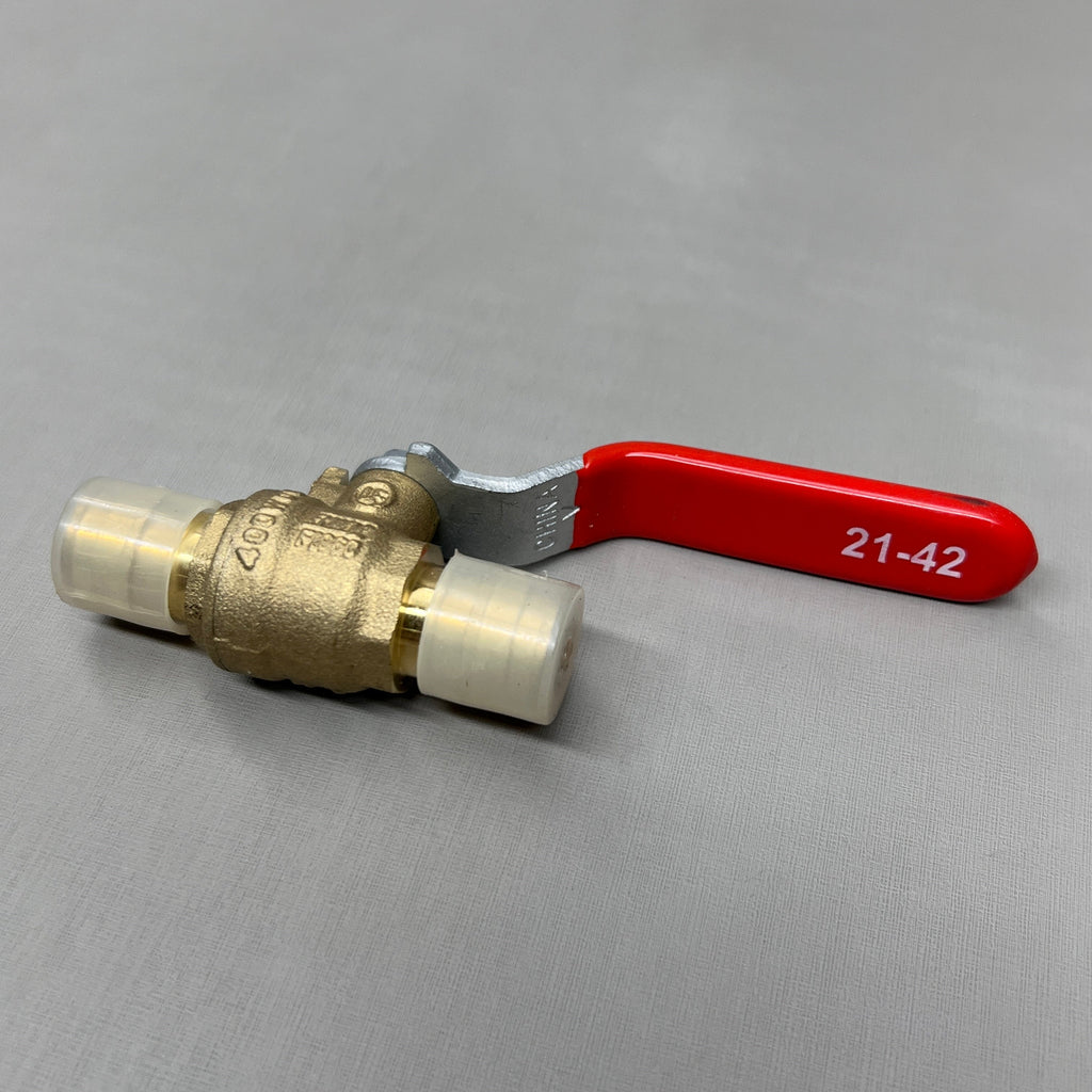 RED-WHITE VALVE Brass LF PEX Ball Valve 1/2" 0.28 lb 5015AB (New)