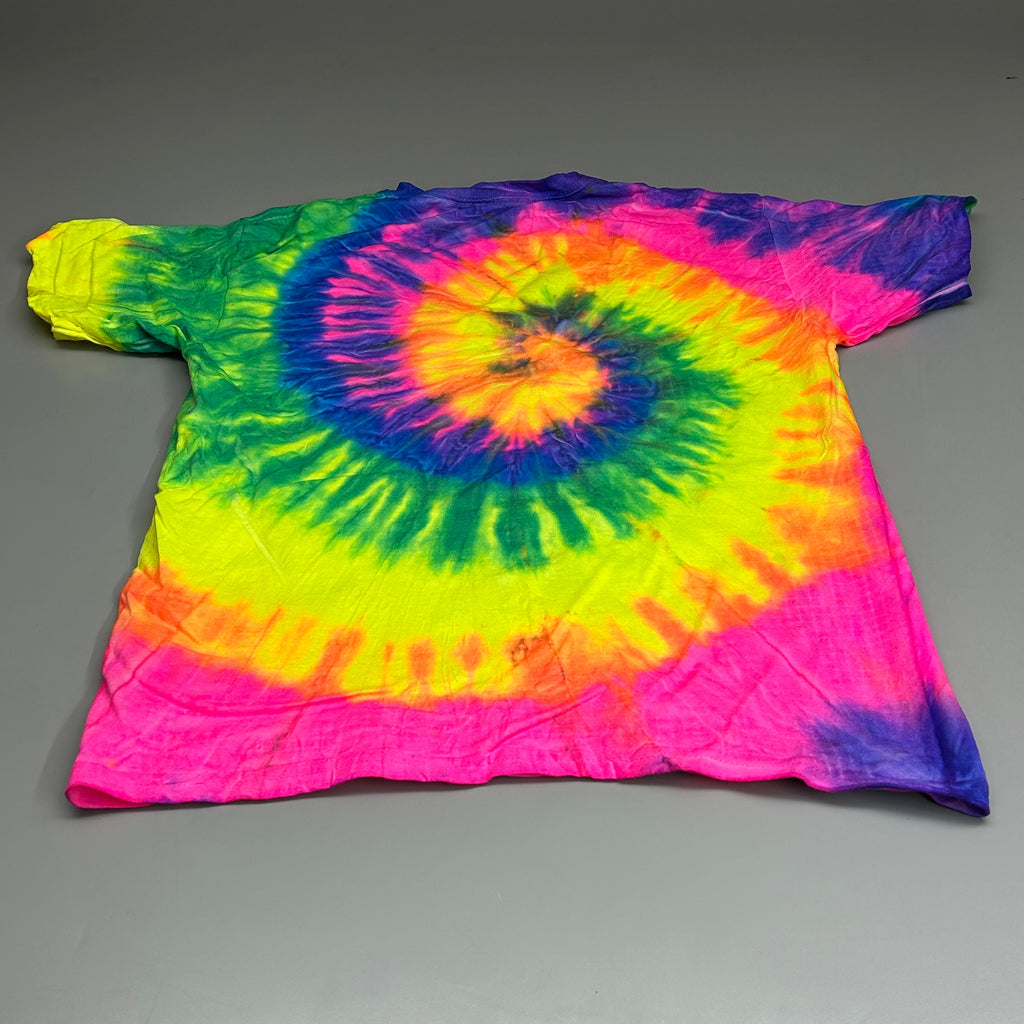 GILDAN (12 PACK) Tie Dye Short Sleeve Unisex Heavy Cotton T-Shirts Sz Youth Large (New)