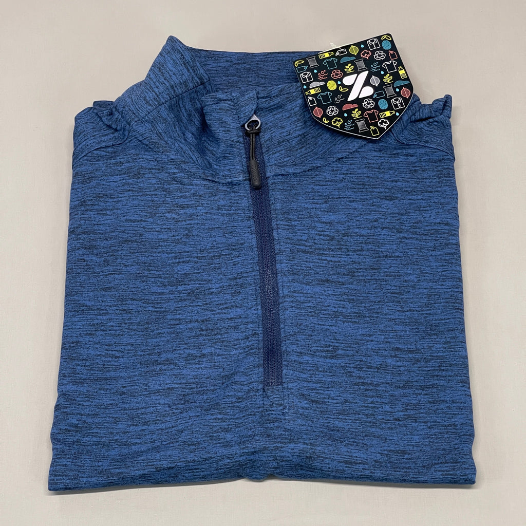 ZUSA Pull Over Shirt Long Sleeve Brisk Quarter Zip Women's Sz M Navy Heather (New)