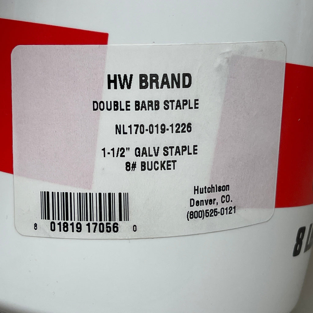 HW BRAND (Hutchinson Inc) Double Barbed Galvanized Fence Staples 1-1/2" 8 lb (New)