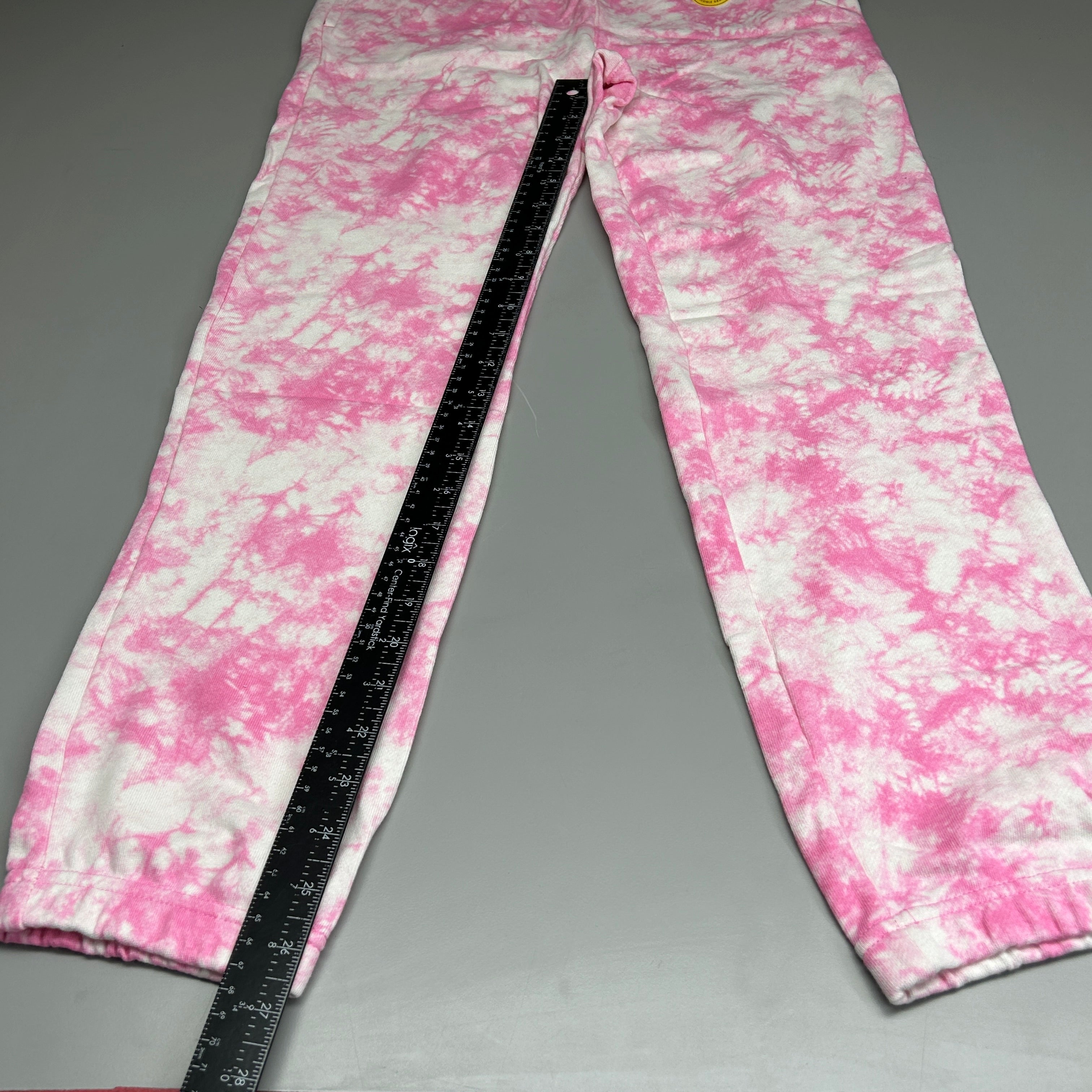 CAT & JACK Kids' Drawstring Tie Dye Jogger Pants Bright Pink Sz XL (New)