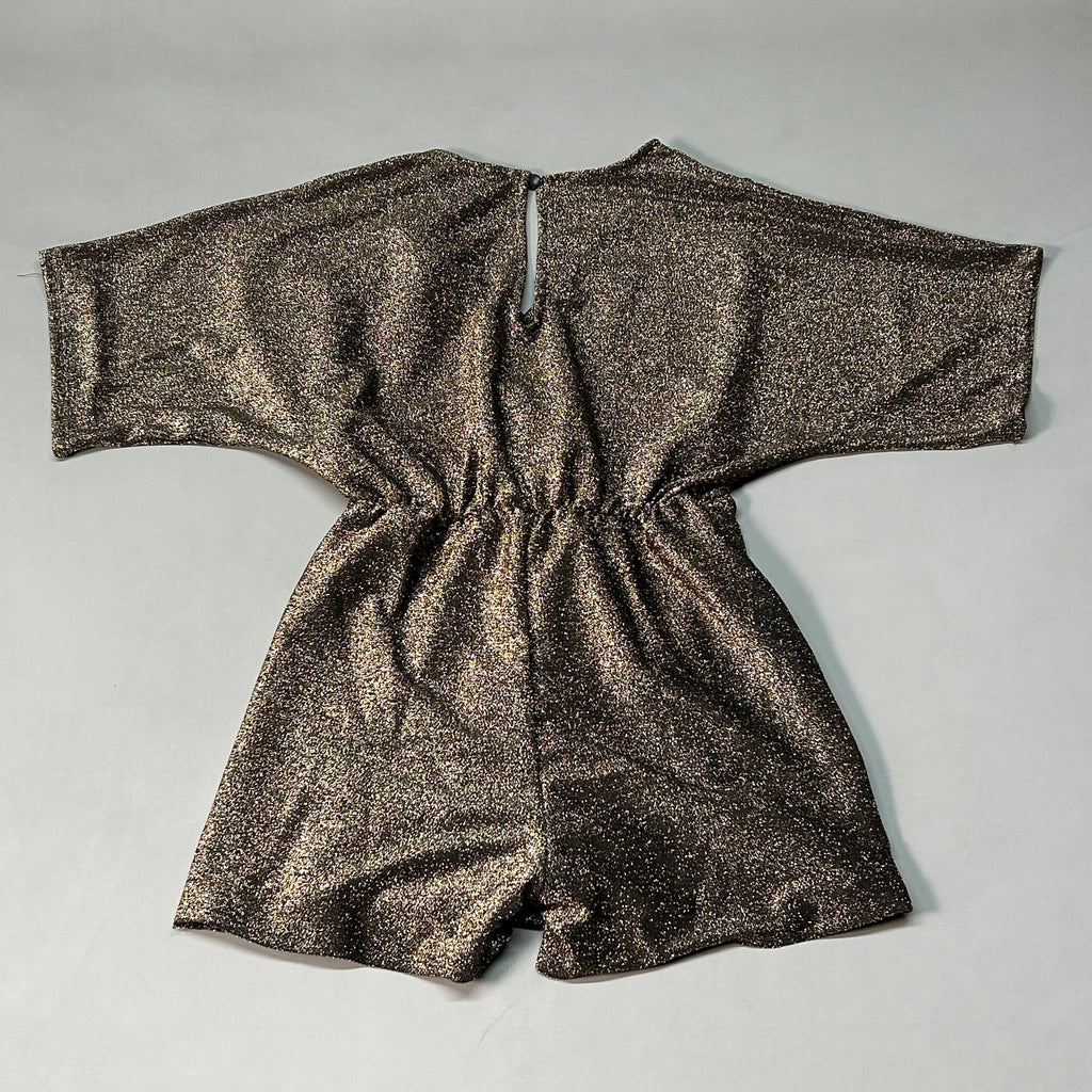 GILLI Twist Front Romper Black/Gold Size Medium (New)