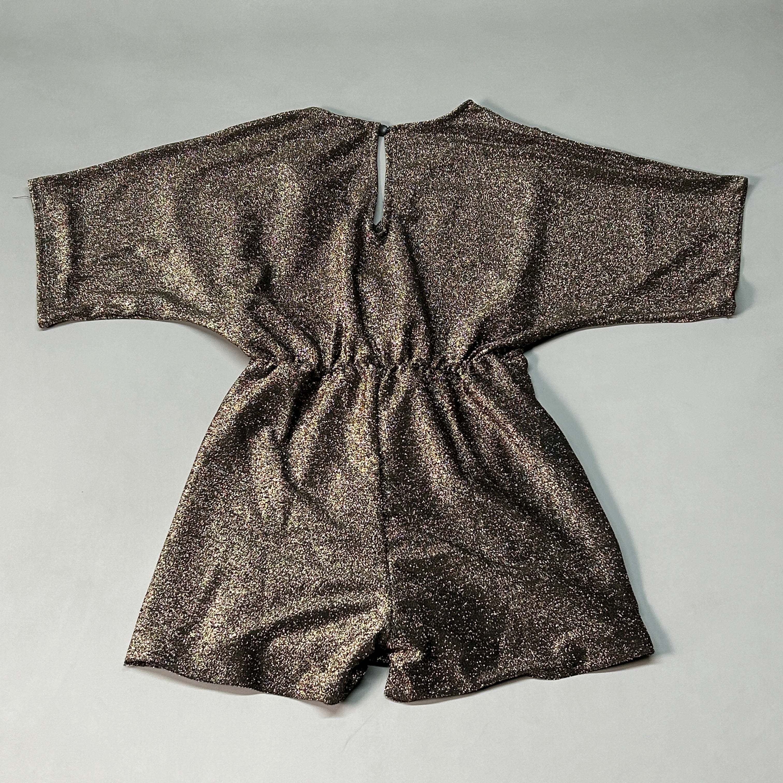 GILLI Twist Front Romper Black/Gold Size Medium (New)