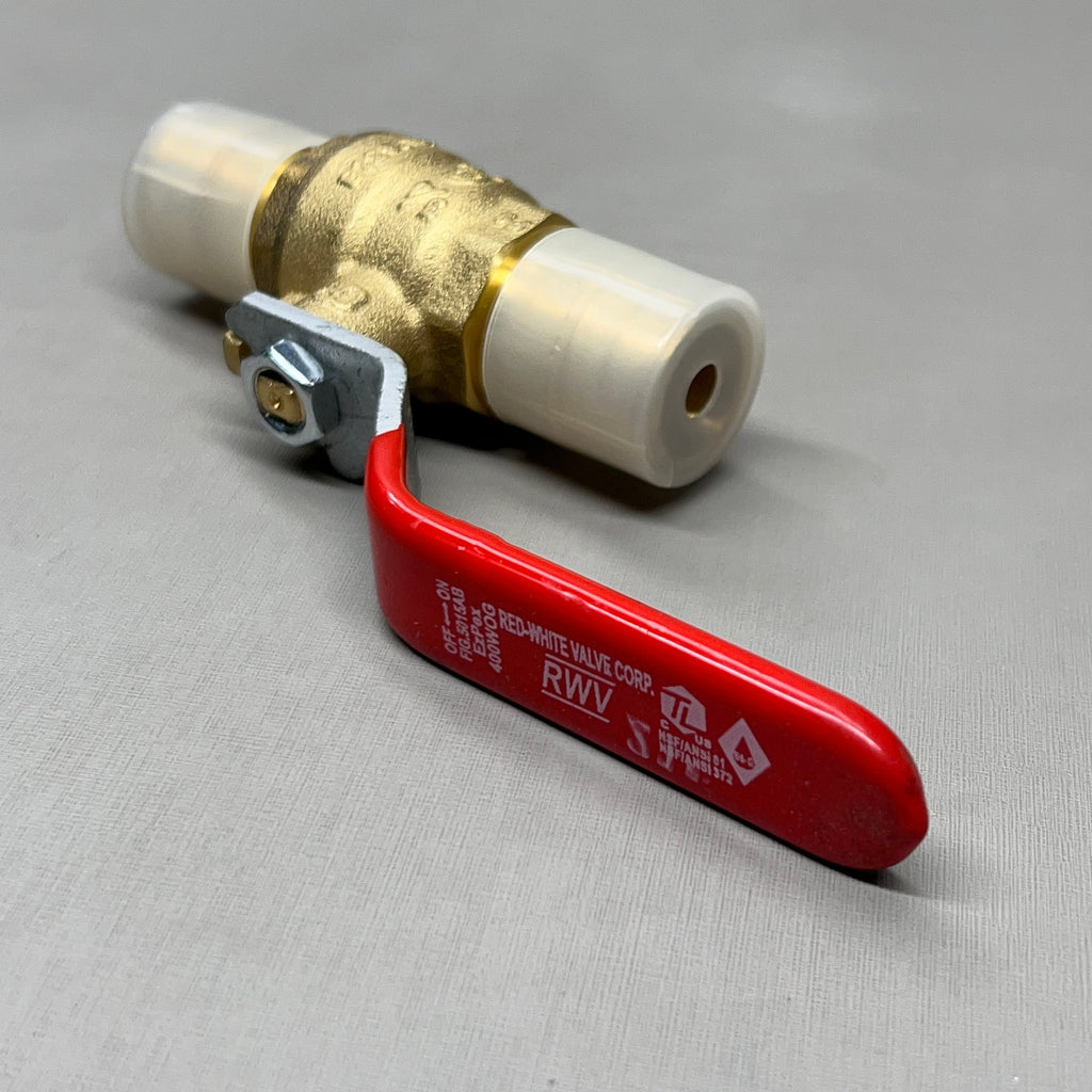 RED-WHITE VALVE Brass LF PEX Ball Valve 3/4" 0.5 lb 5015AB (New)