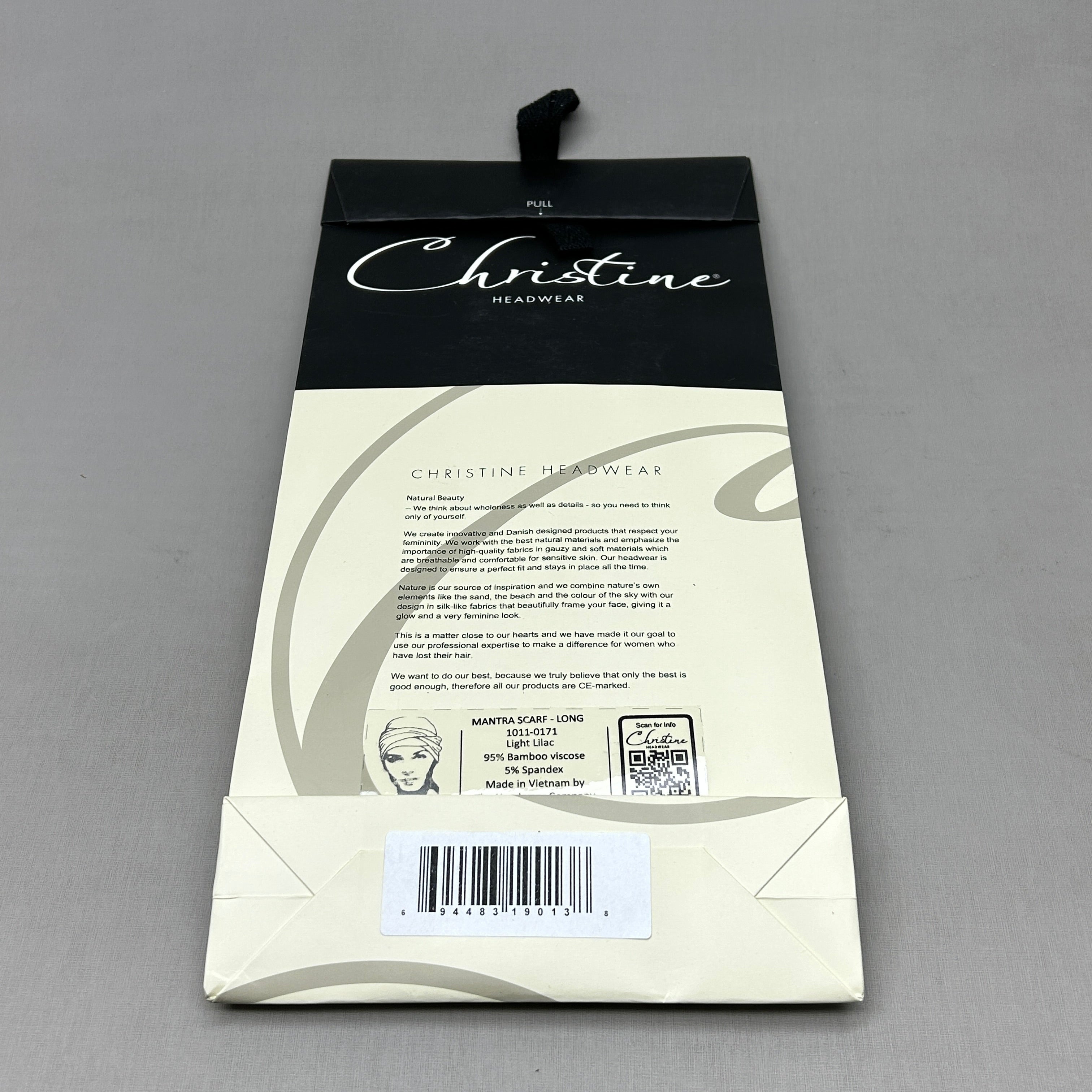 CHRISTINE HEADWEAR Mantra Scarf Long Light Lilac 1011-0171 (New)