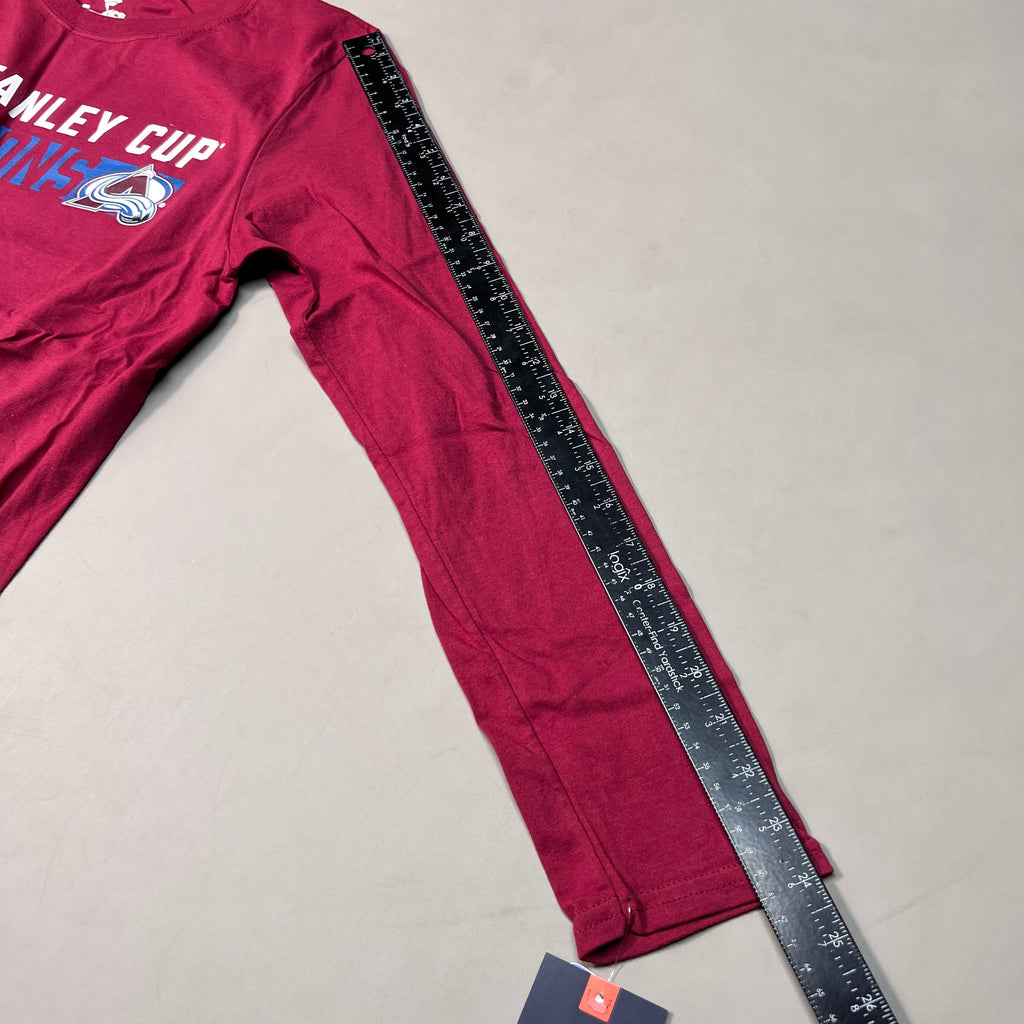 FANATICS 2022 Stanley Cup Champions Colorado Avalanche Long Sleeve T-shirt Sz S Burgundy 058N SC Champs (New)