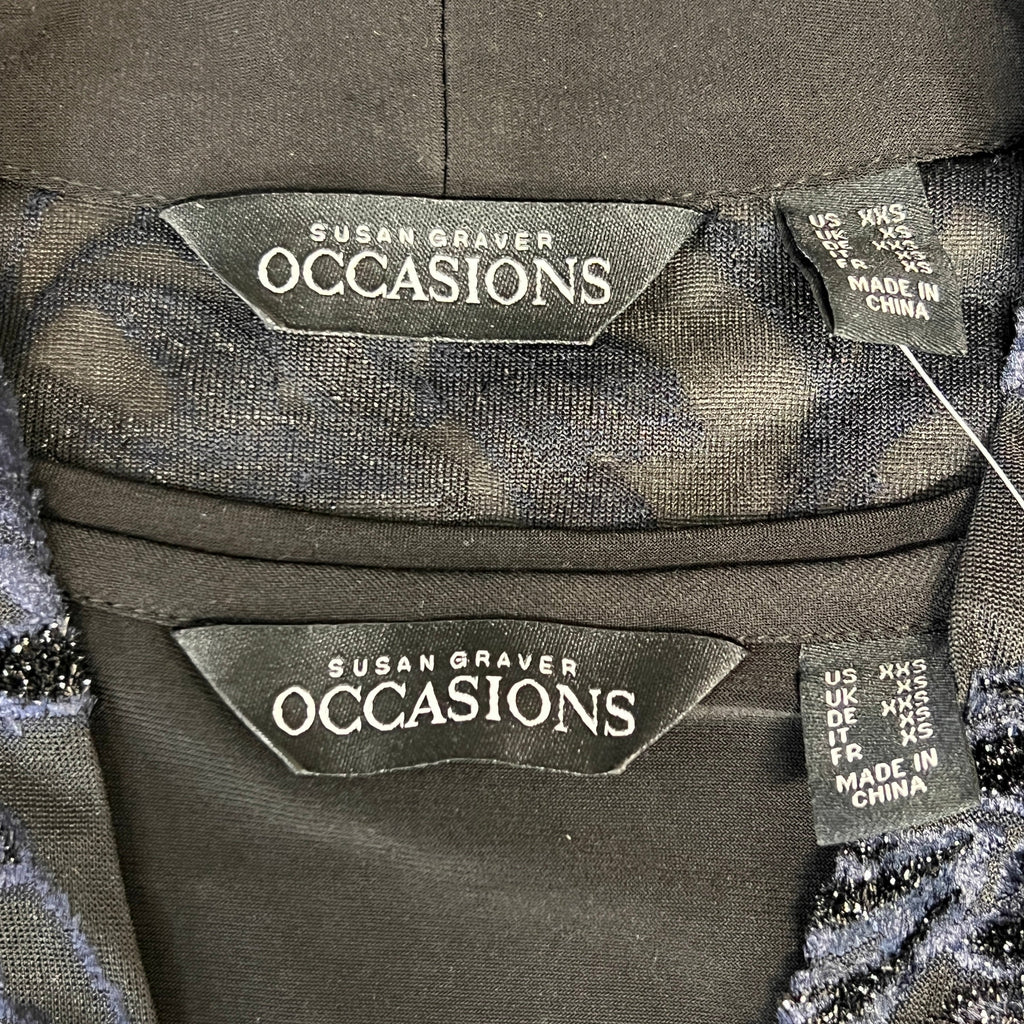 SUSAN GRAVER Knit Cardigan & Tank Set Women's Sz XXS Navy A384258BY3154 (New)