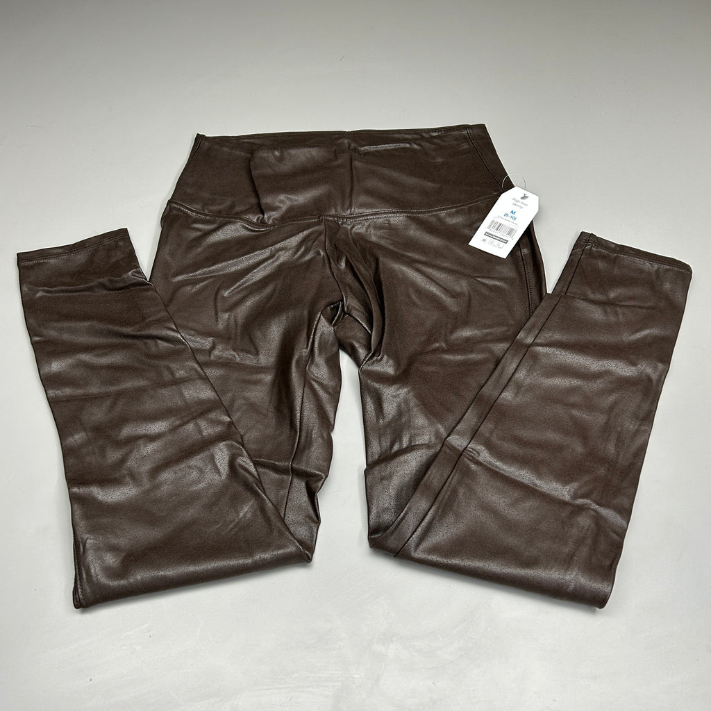 TIME AND TRU Women's Faux Leather Leggings Sz M 8-10 Brown (New)