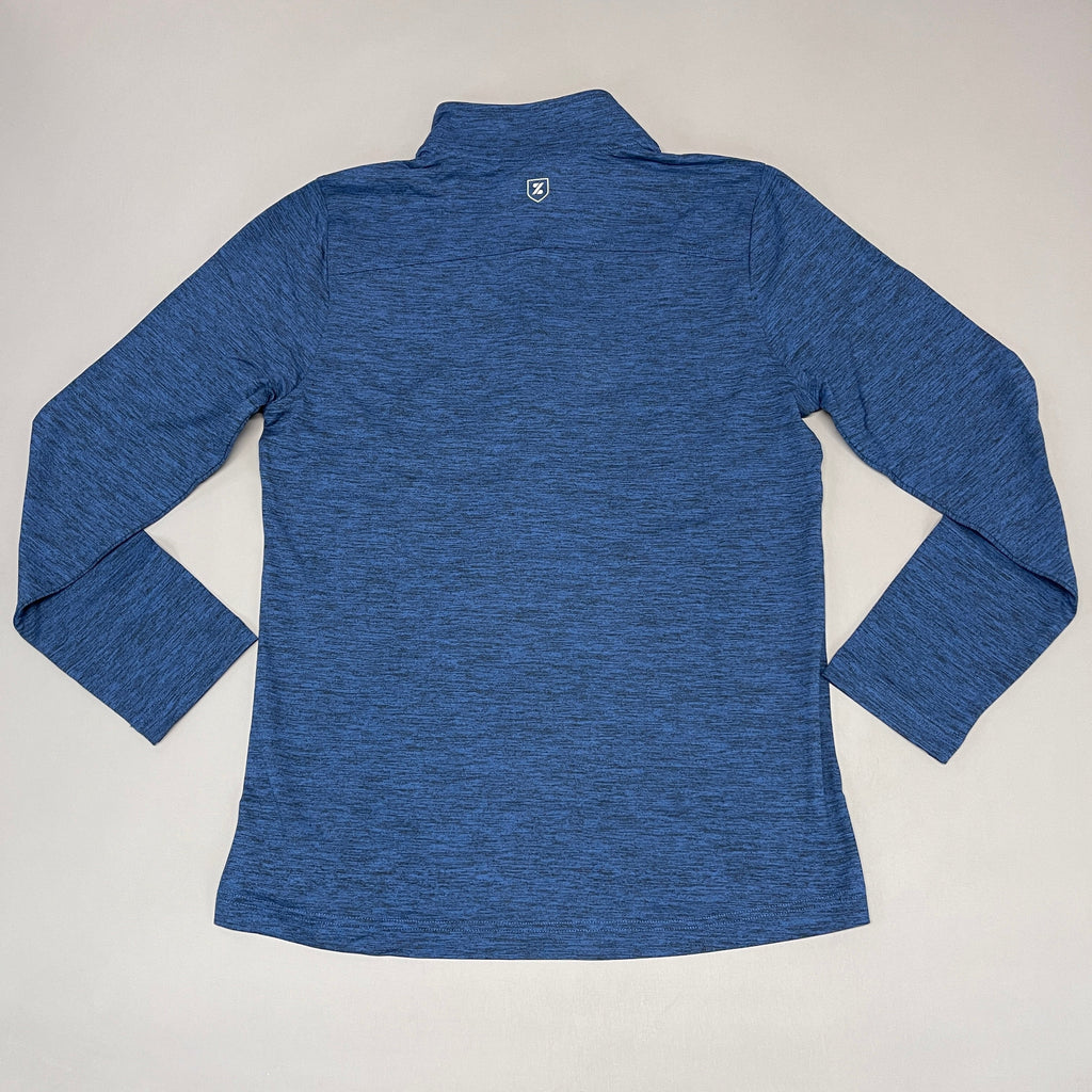 ZUSA Pull Over Shirt Long Sleeve Brisk Quarter Zip Women's Sz M Navy Heather (New)