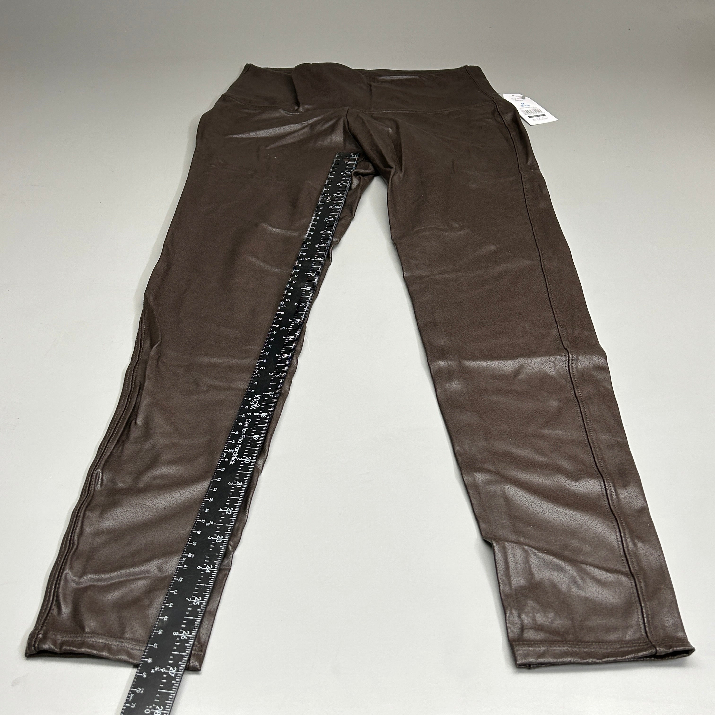 TIME AND TRU Women's Faux Leather Leggings Sz M 8-10 Brown (New)