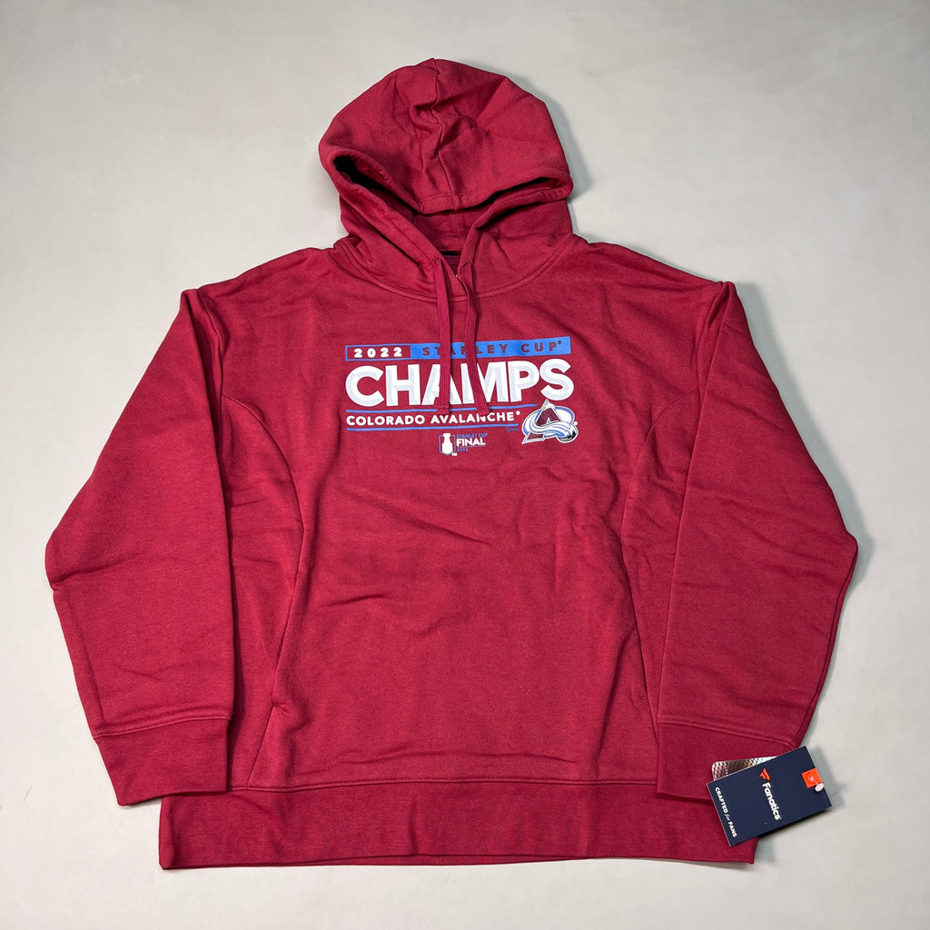 FANATICS 2022 Stanley Cup Champs Colorado Avalanche Final Hoodie Sz M Burgundy 22NHL0024 (New)