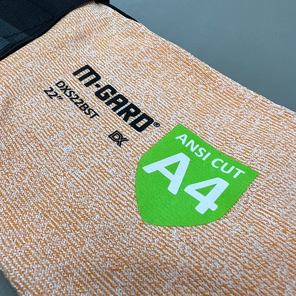 2-PK! MAGID M-GARD Gauge Cut Resistant Safety Sleeves DXS22BST 22" Ansi Cut A4 Orange (New)