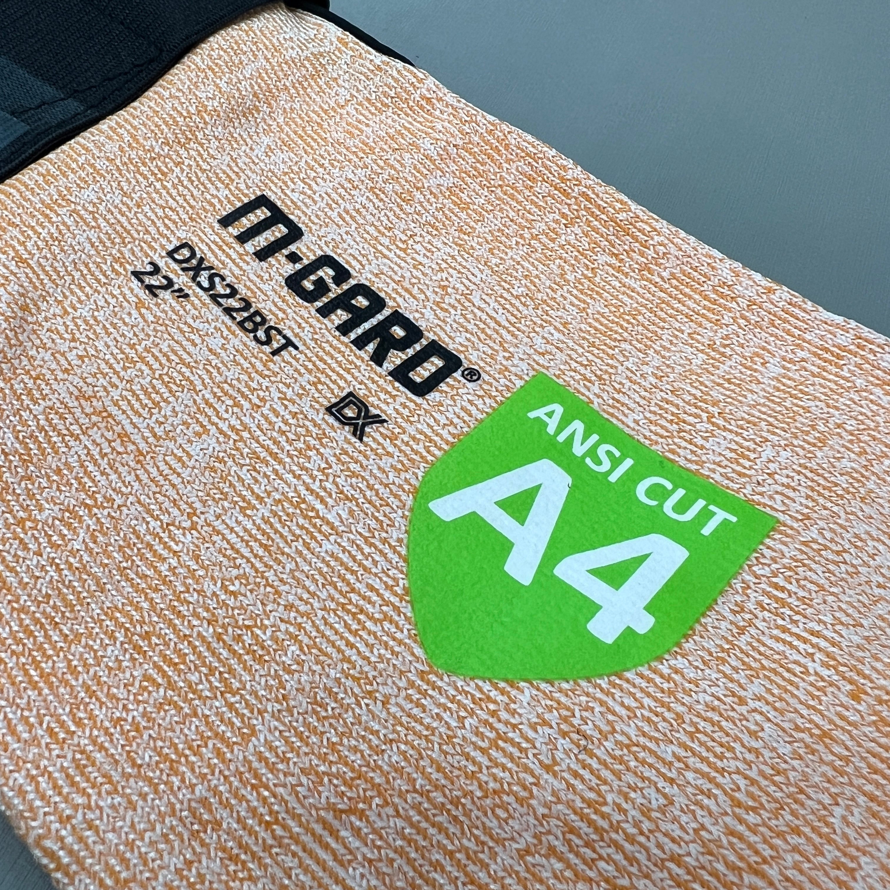2-PK! MAGID M-GARD Gauge Cut Resistant Safety Sleeves DXS22BST 22" Ansi Cut A4 Orange (New)