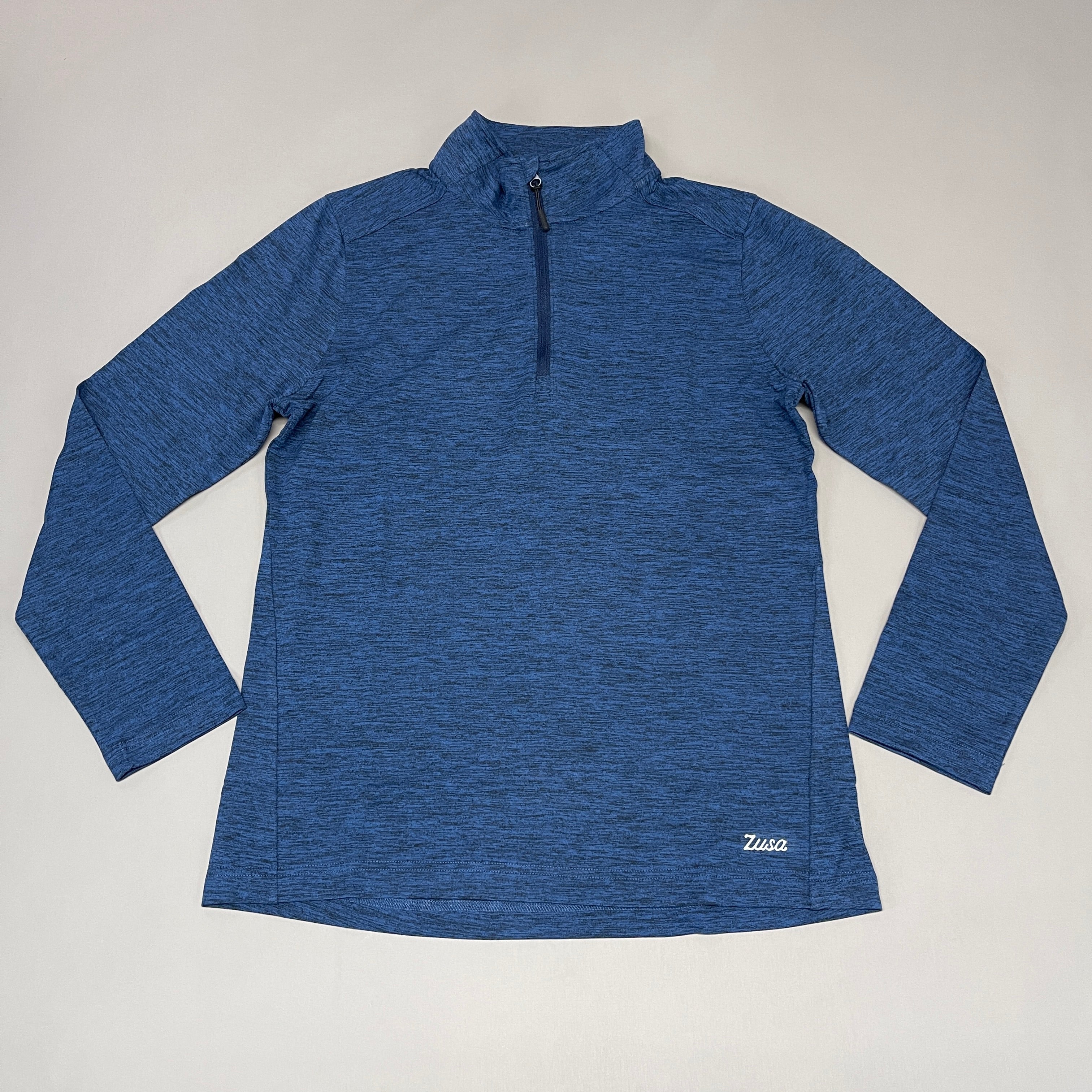 ZUSA Pull Over Shirt Long Sleeve Brisk Quarter Zip Women's Sz M Navy Heather (New)