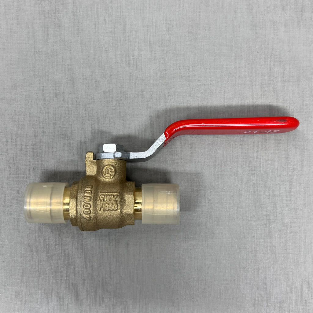 RED-WHITE VALVE Brass LF PEX Ball Valve 1/2" 0.28 lb 5015AB (New)