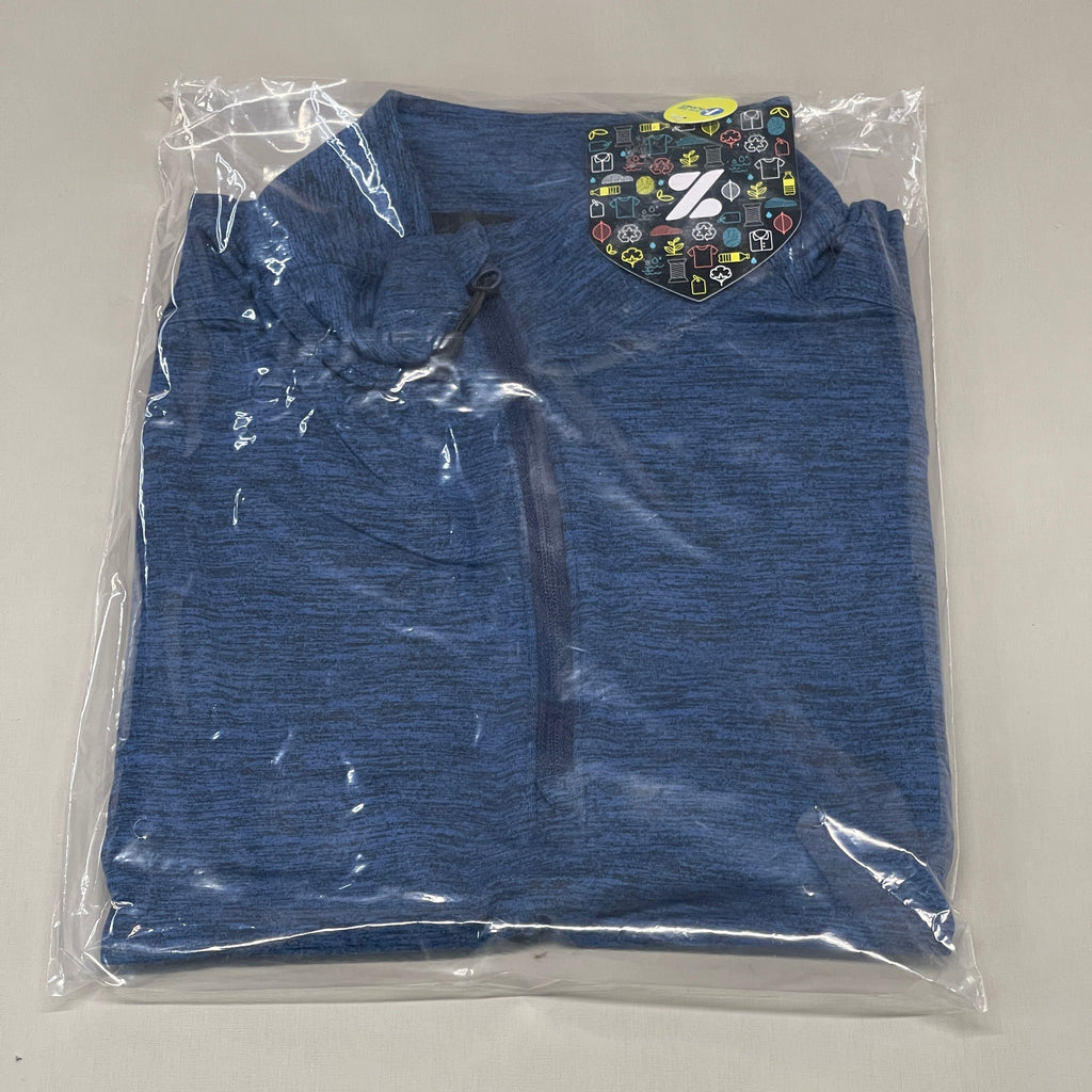 ZUSA Pull Over Shirt Long Sleeve Brisk Quarter Zip Women's Sz M Navy Heather (New)