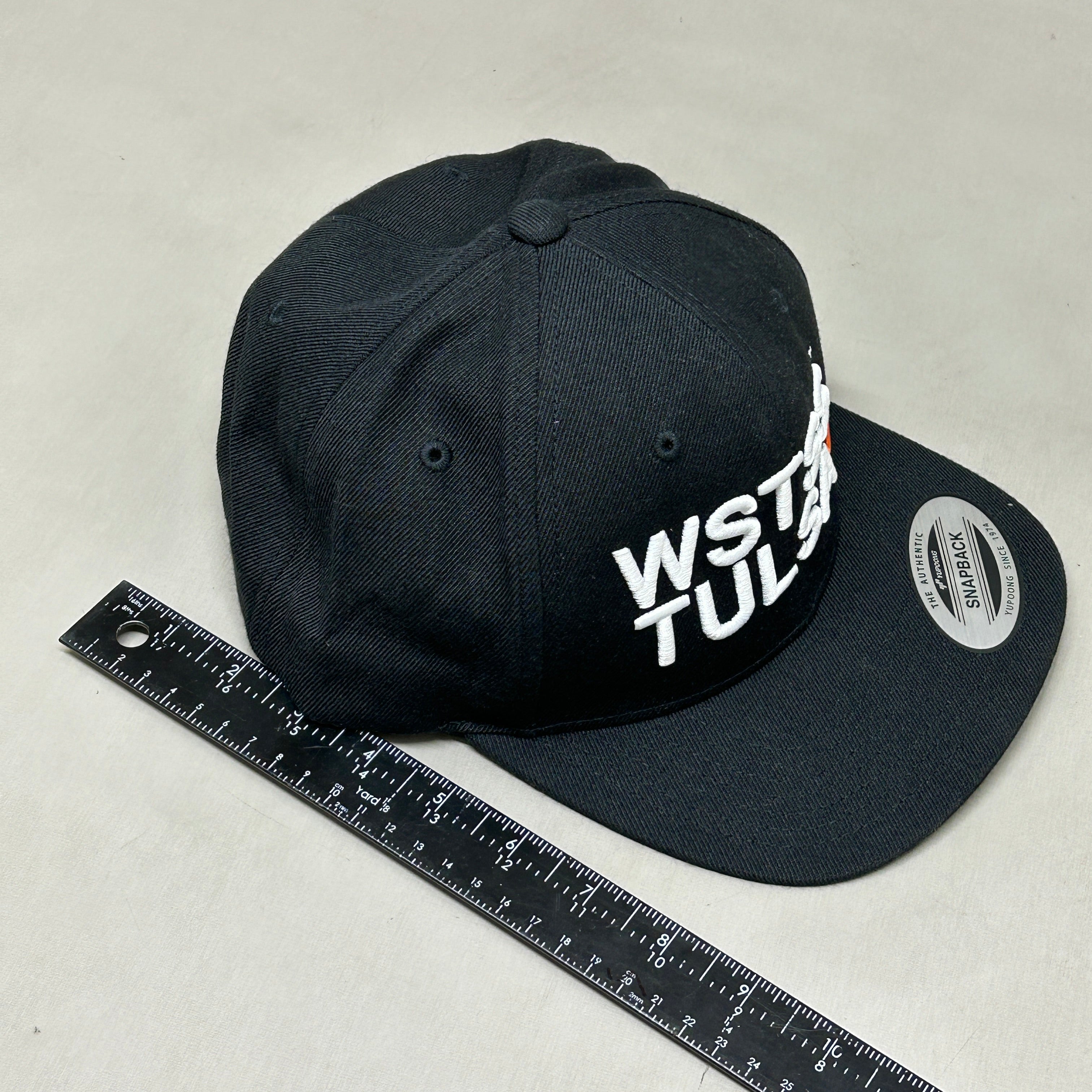 WSTSS TULSA We Saw The Same Sunset Snapback Hat Authentic Yupoong Black (New)