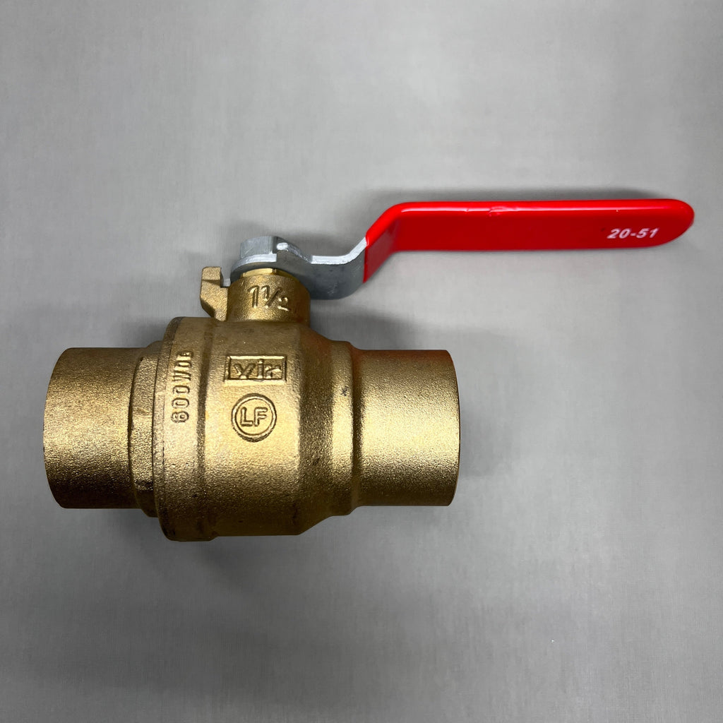 RED-WHITE VALVE Brass Ball Valve 1-1/2" 1.8 lb 5595AB (New)