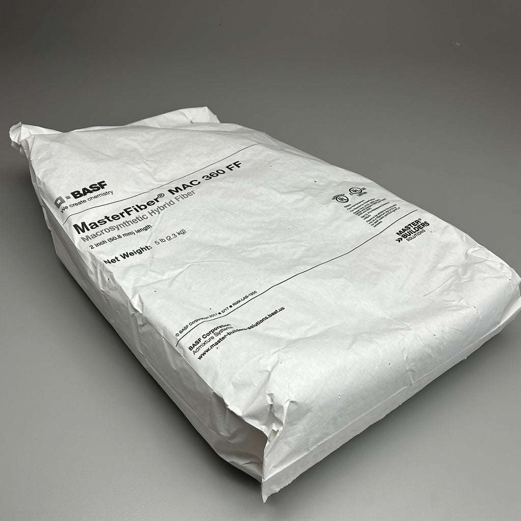BASF MasterFiber MAC 360 FF Synthetic Hybrid Fiber 5 Bags 5 lbs each (New)