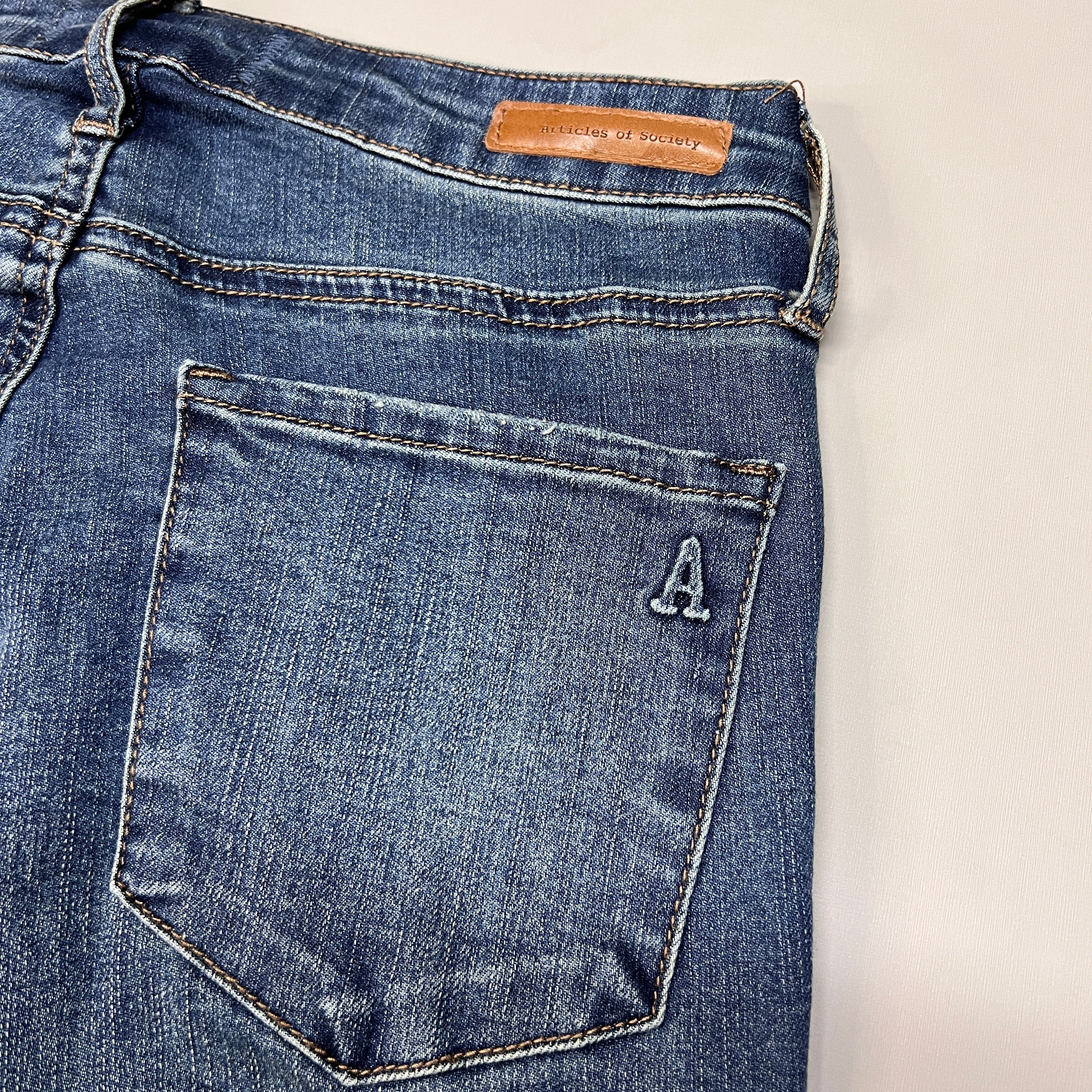 ARTICLES OF SOCIETY Aiea Denim Jeans Women's Sz 25 Blue 5352PLV-701 (New)