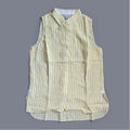 TOMMY BAHAMA Women's Cabana Stripe Shirt Sleeveless Island Sun Yellow Size XS (New)