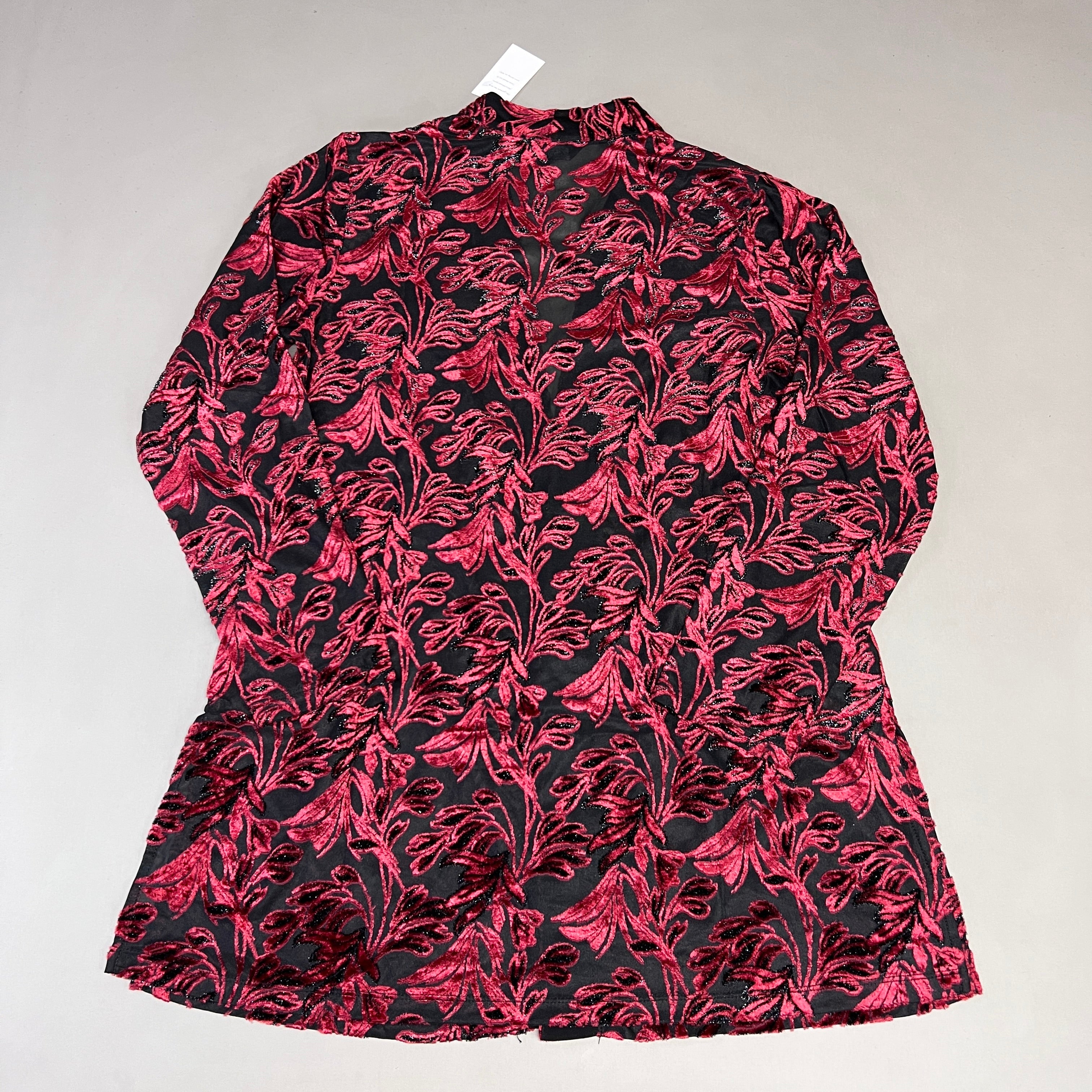 SUSAN GRAVER Knit Cardigan & Tank Set Women's Sz S Red / Black A384258E97625 (New)