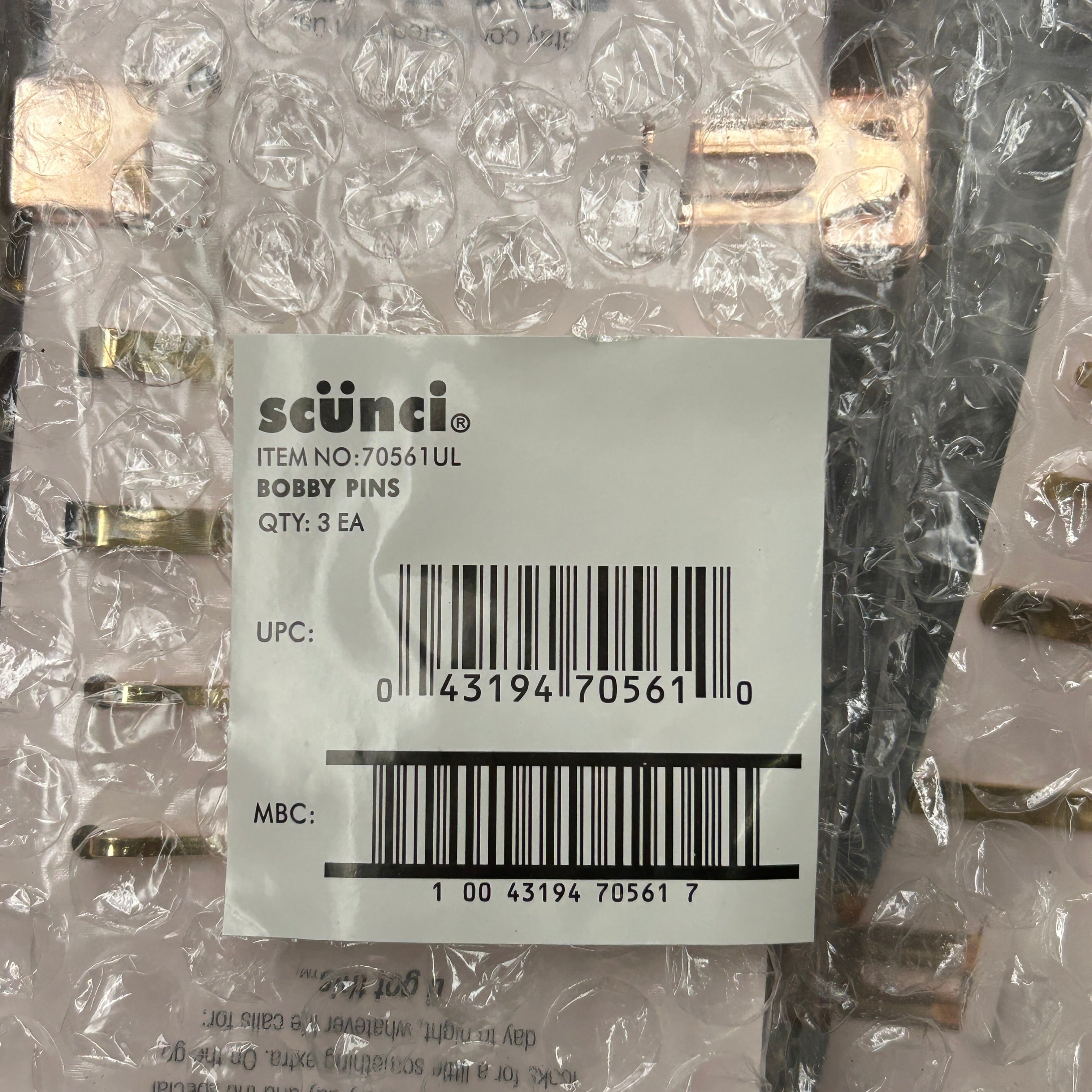 SCUNCI 3-PACK! Romance Is In Bloom Mix Set Bobby Pins 5-Pieces (New)